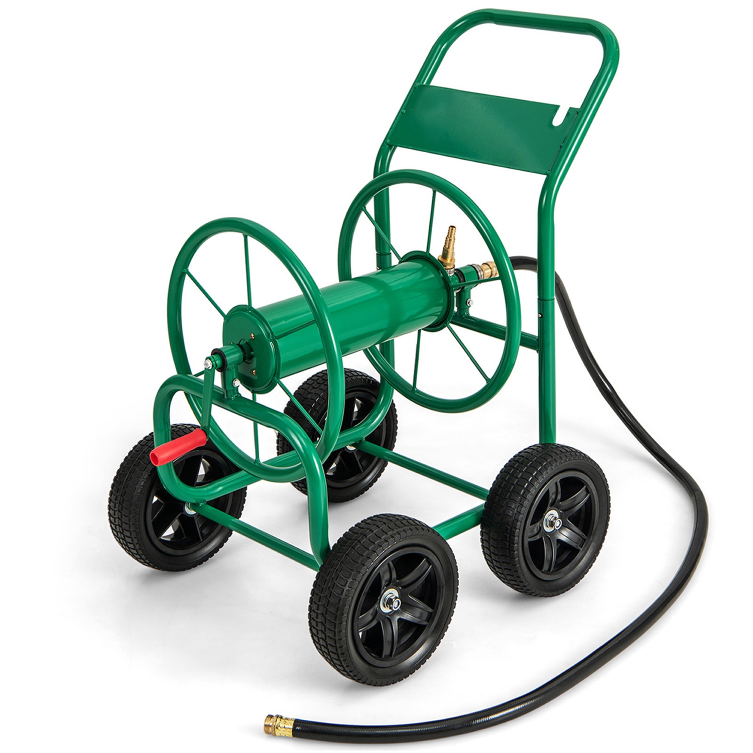 Costway Garden Hose Reel Cart Holds 330ft of 3/4"or 5/8" Hose 400ft of 1/2" Hose Green