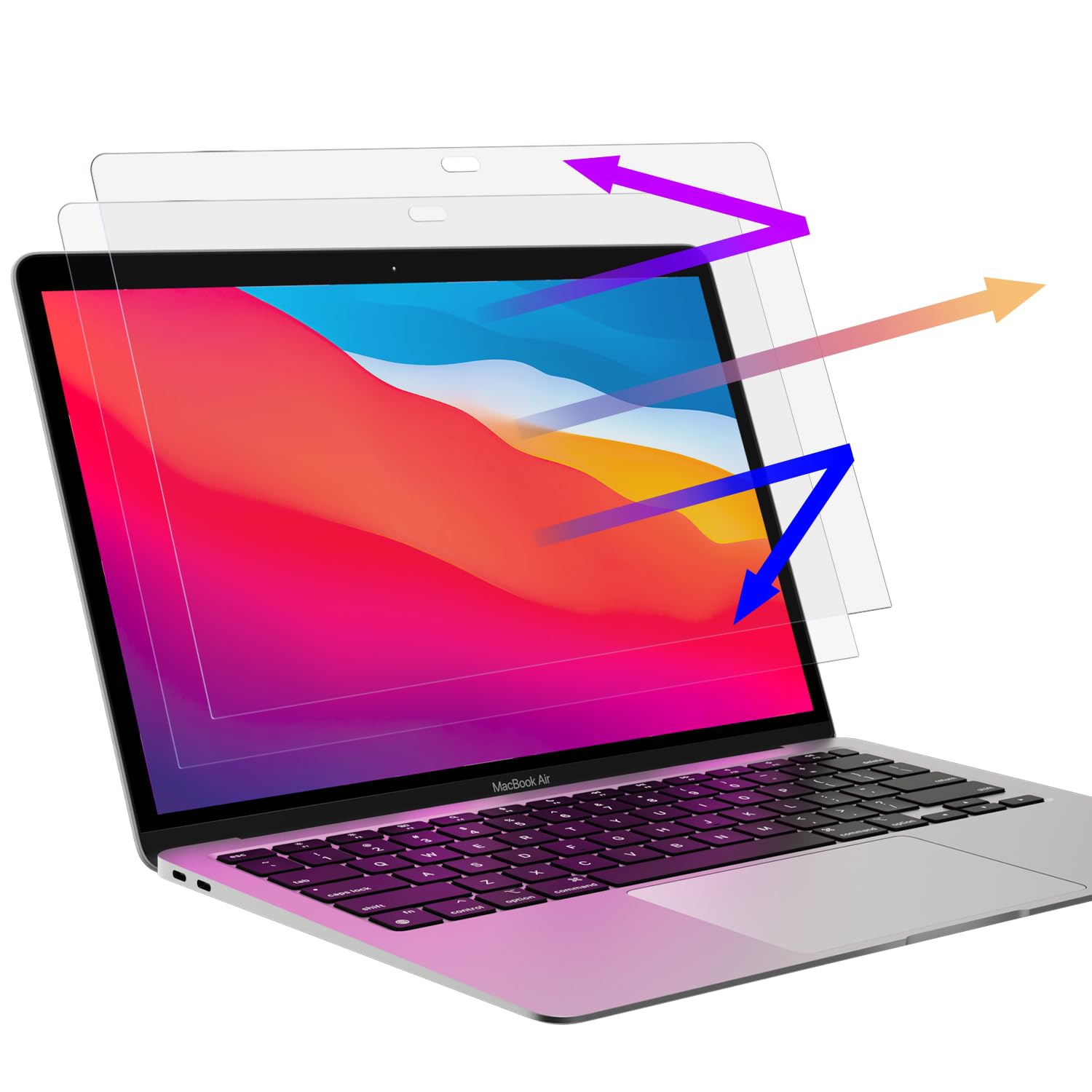 2 Pack Anti Blue Light Screen Protector Compatible with MacBook Air 13 / MacBook pro 13 Inch, Eye Protection, Anti Glare Anti Scratch & Anti