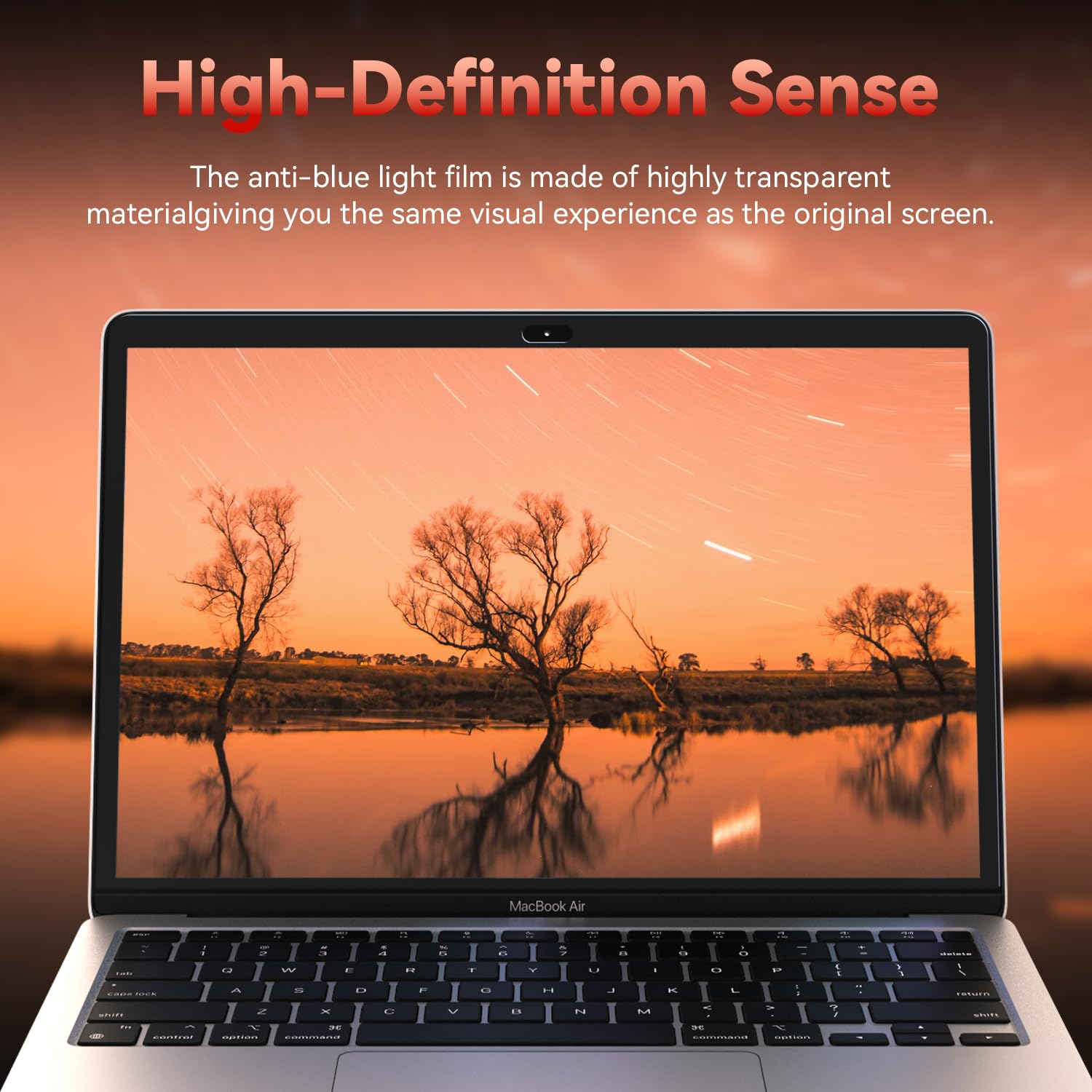 2 Pack Anti Blue Light Screen Protector Compatible with MacBook Air 13 / MacBook pro 13 Inch, Eye Protection, Anti Glare Anti Scratch & Anti