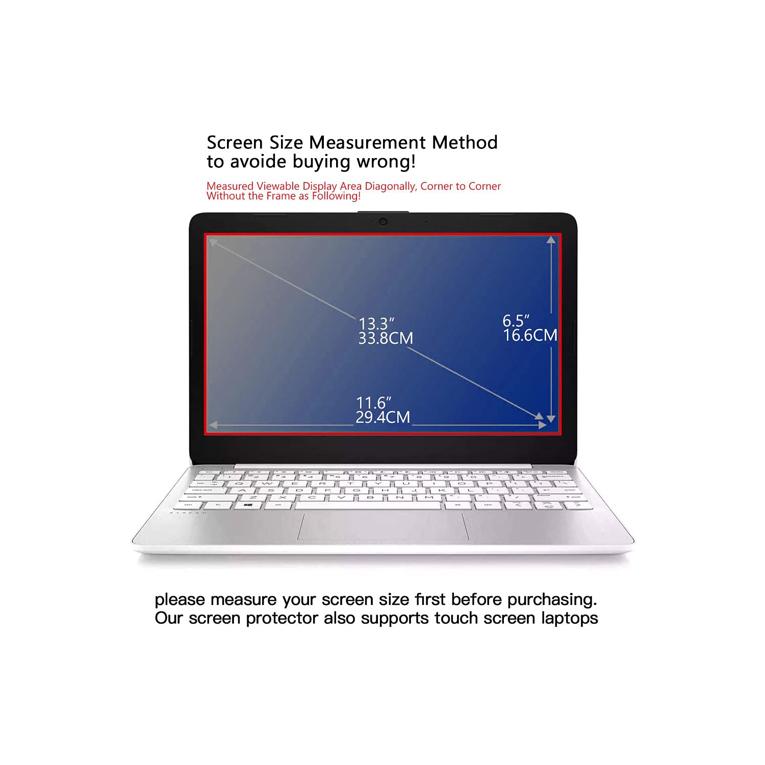 Paquet de 2 protecteurs d'écran antireflet anti-lumière bleue 13,3&nbsp;po pour portable de 13,3 po avec rapport de forme 16:9