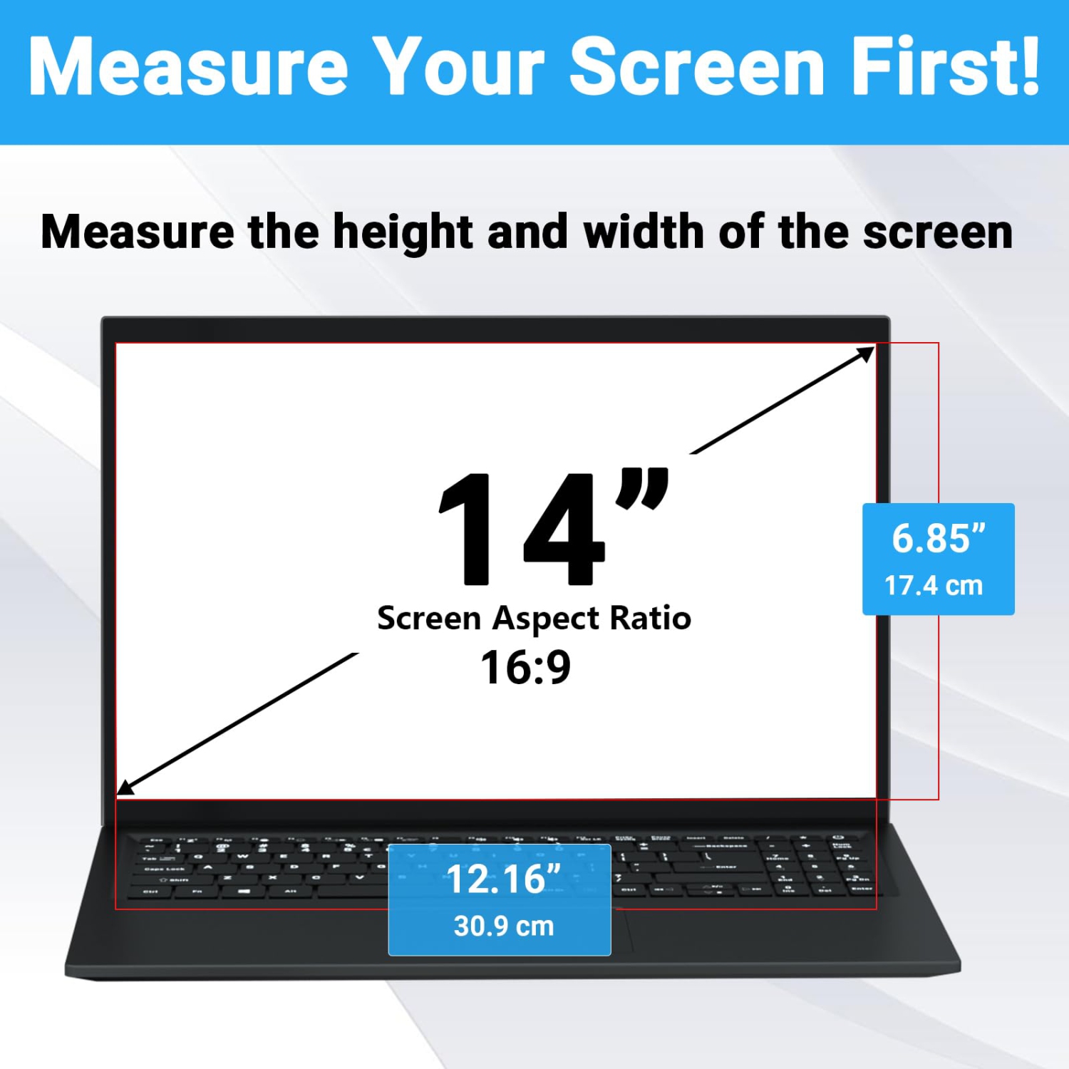 3-Pack 14 Inch 16:9 Laptop Screen Protector - Anti Blue Light and Anti Glare Filter, 14” Screen Protector Compatible with Dell Hp envy x360 Asus