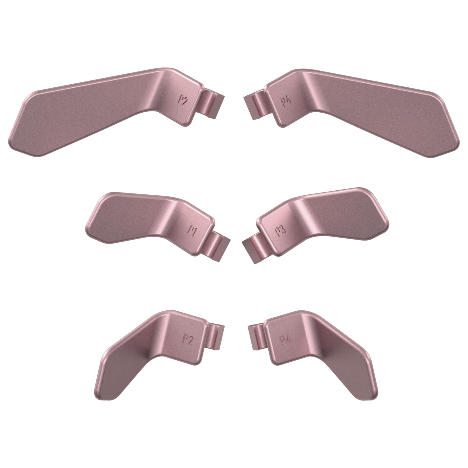Palettes pour manette Xbox Elite 1/2, palettes arrière interchangeables 6-en-1 couleur rose doré métallique pour manette Xbox One Elite et Elite