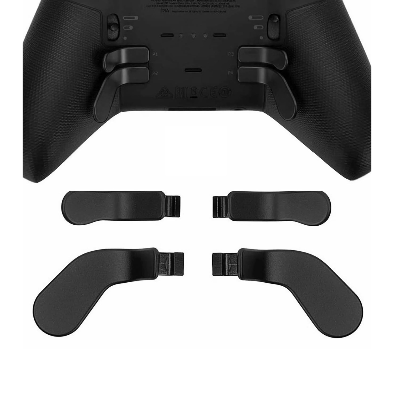Replacement Back Paddles 4 pcs Metal Stainless Steel Trigger Locks for Xbox One Elite Controller Series 2 Xbox One Elite Back Buttons Accessories Black