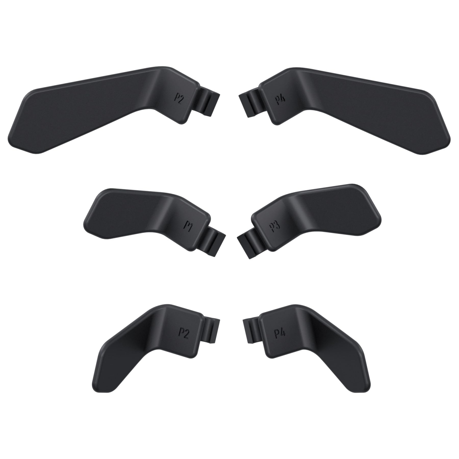Paddles for Xbox Elite 1/2 Controller, 6 in 1 Metalic Black Replacement Interchangeable Back Paddles for Xbox One Elite & Elite Series 2 Controller