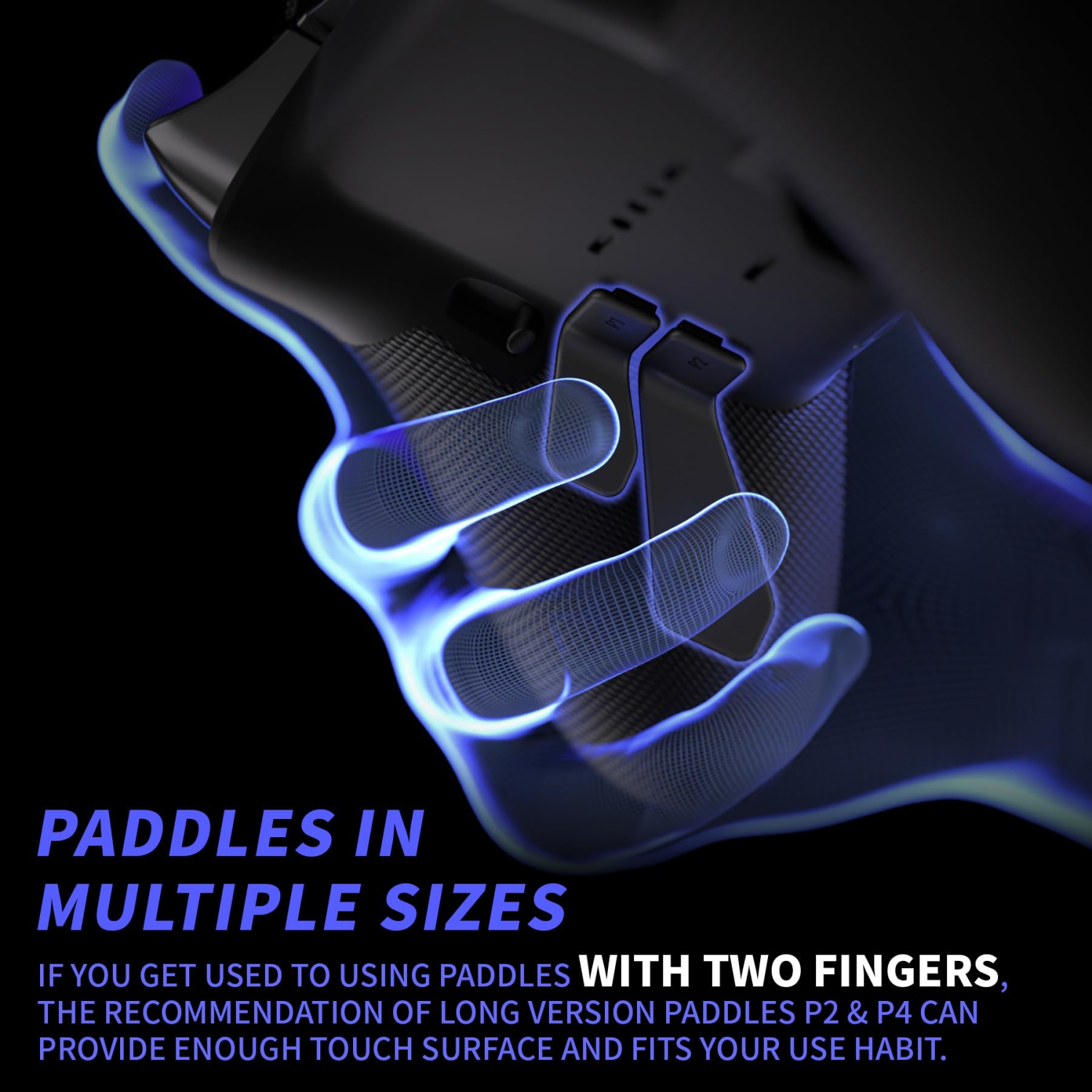 Paddles for Xbox Elite 1/2 Controller, 6 in 1 Metalic Black Replacement Interchangeable Back Paddles for Xbox One Elite & Elite Series 2 Controller