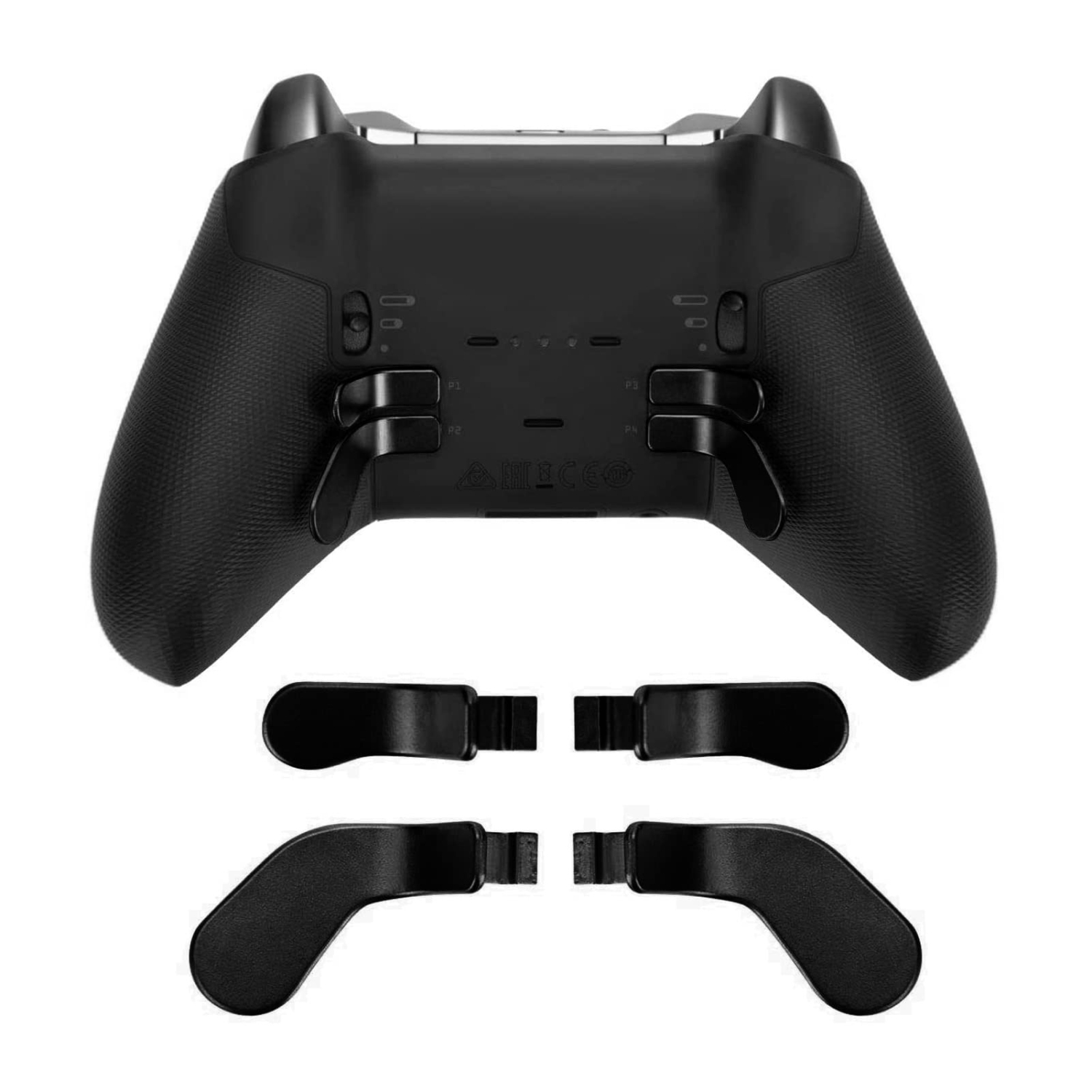 Controller Paddles for Xbox One Elite Controller Series 2 Premium Stainless Steel Metal Material 4pcs Controller Paddles (Black)