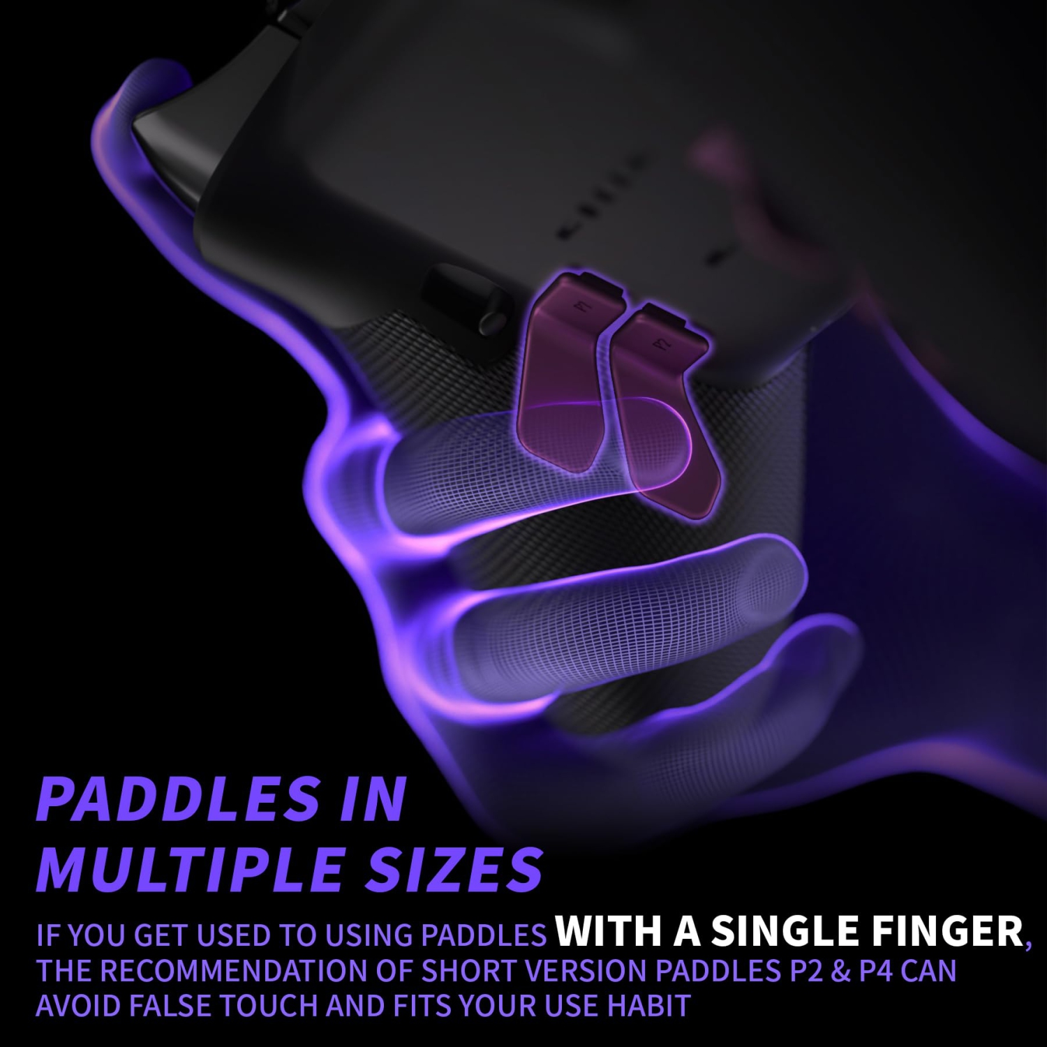 Palettes pour manette Xbox Elite 1/2, palettes arrière interchangeables 6-en-1 couleur raisin métallique pour manette Xbox One Elite et Elite Series 2