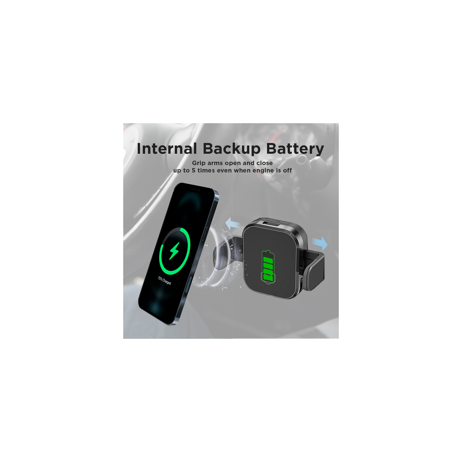 Support de téléphone pour porte-gobelet de chargeur sans fil pour l'auto - Mini-socle de prise version 2,0