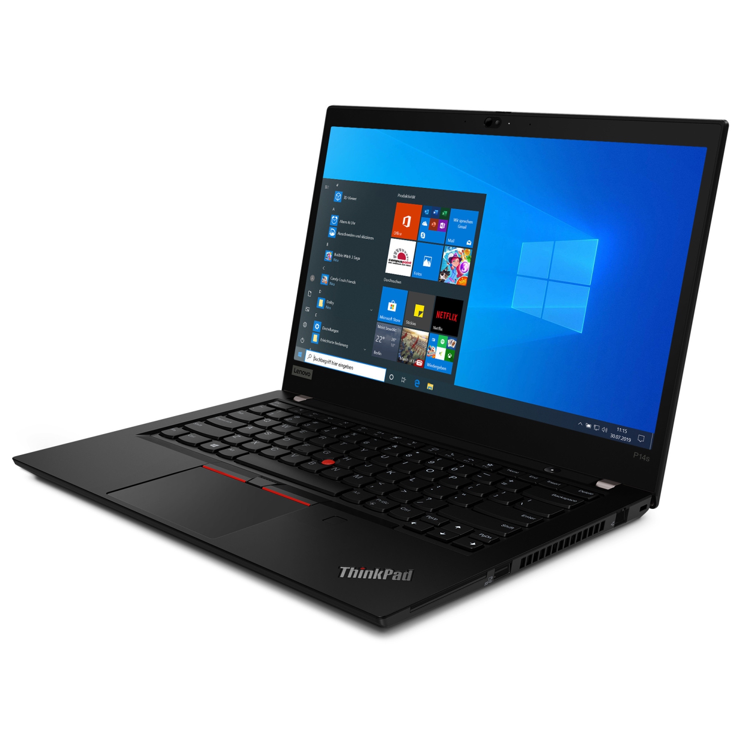 Remis à neuf - ThinkPad P14s 1 génération de Lenovo - Core i5 10310U - 16&nbsp;Go RAM - SSD 512&nbsp;Go - 14 po - Windows 11