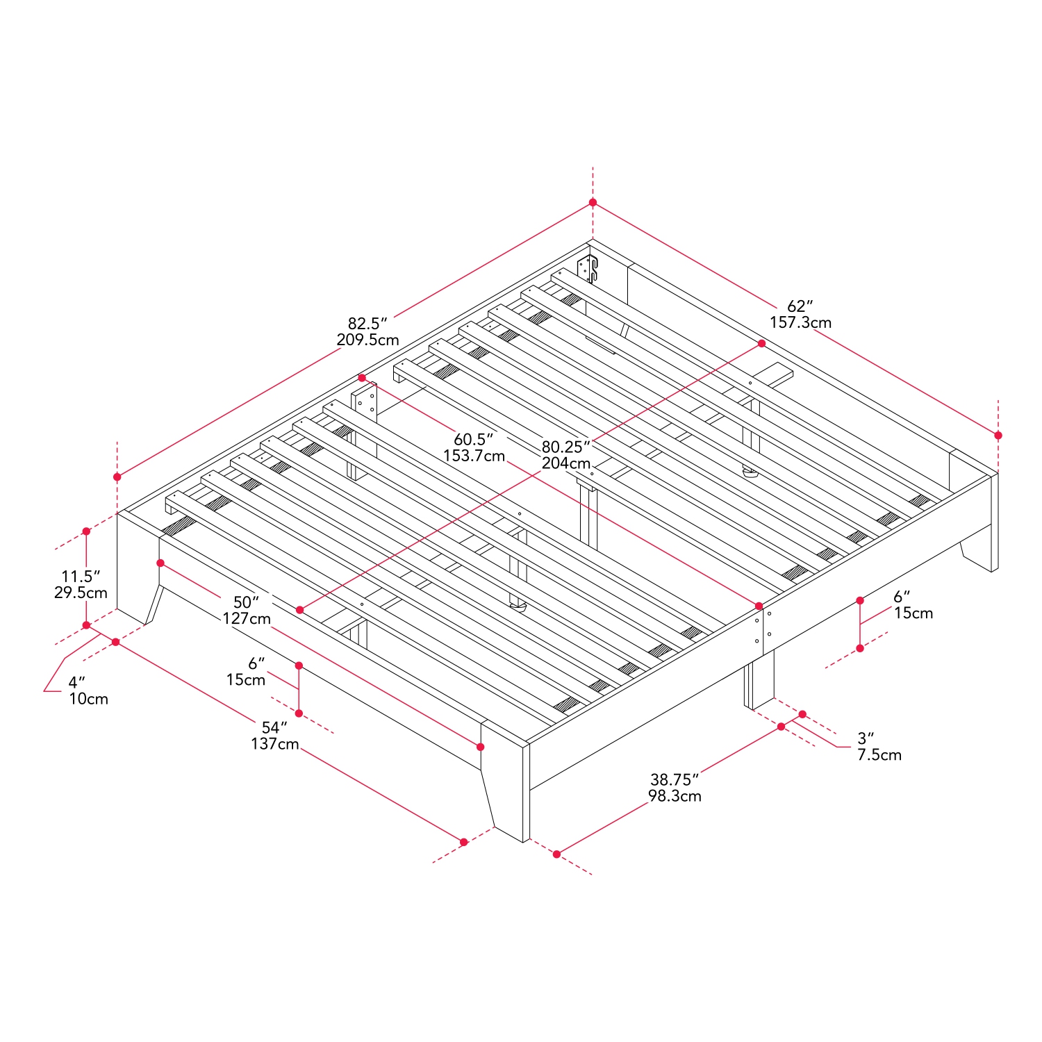 Amber & Emily Queen Platform Bed