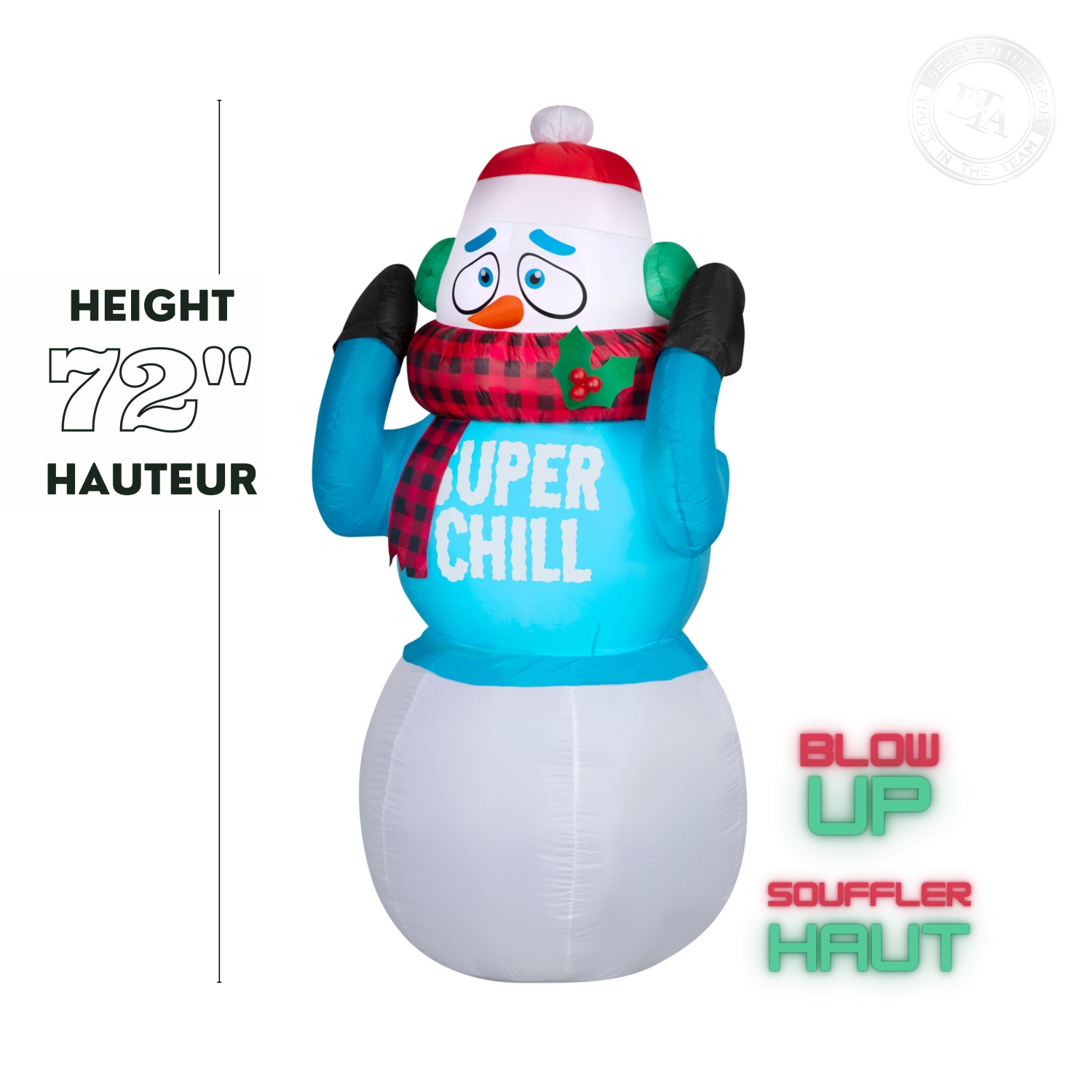 GEMMY INDUSTRIES Animated Airblown® Inflatable Christmas -Shivering Super Chill Snowman 72"