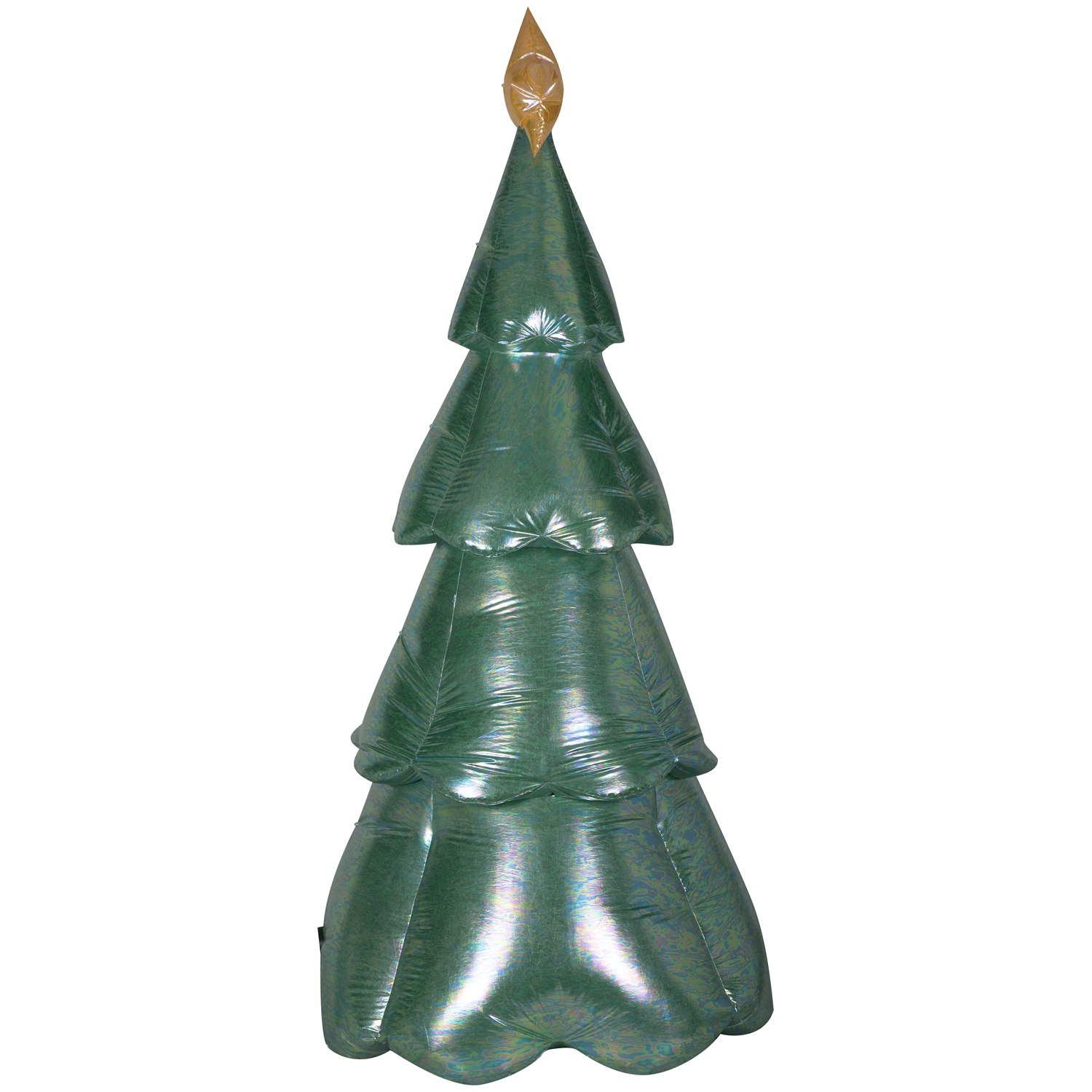 GEMMY INDUSTRIES Airblown® Inflatable -Mixed Media-Green Iridescent Christmas Tree-LG 90"
