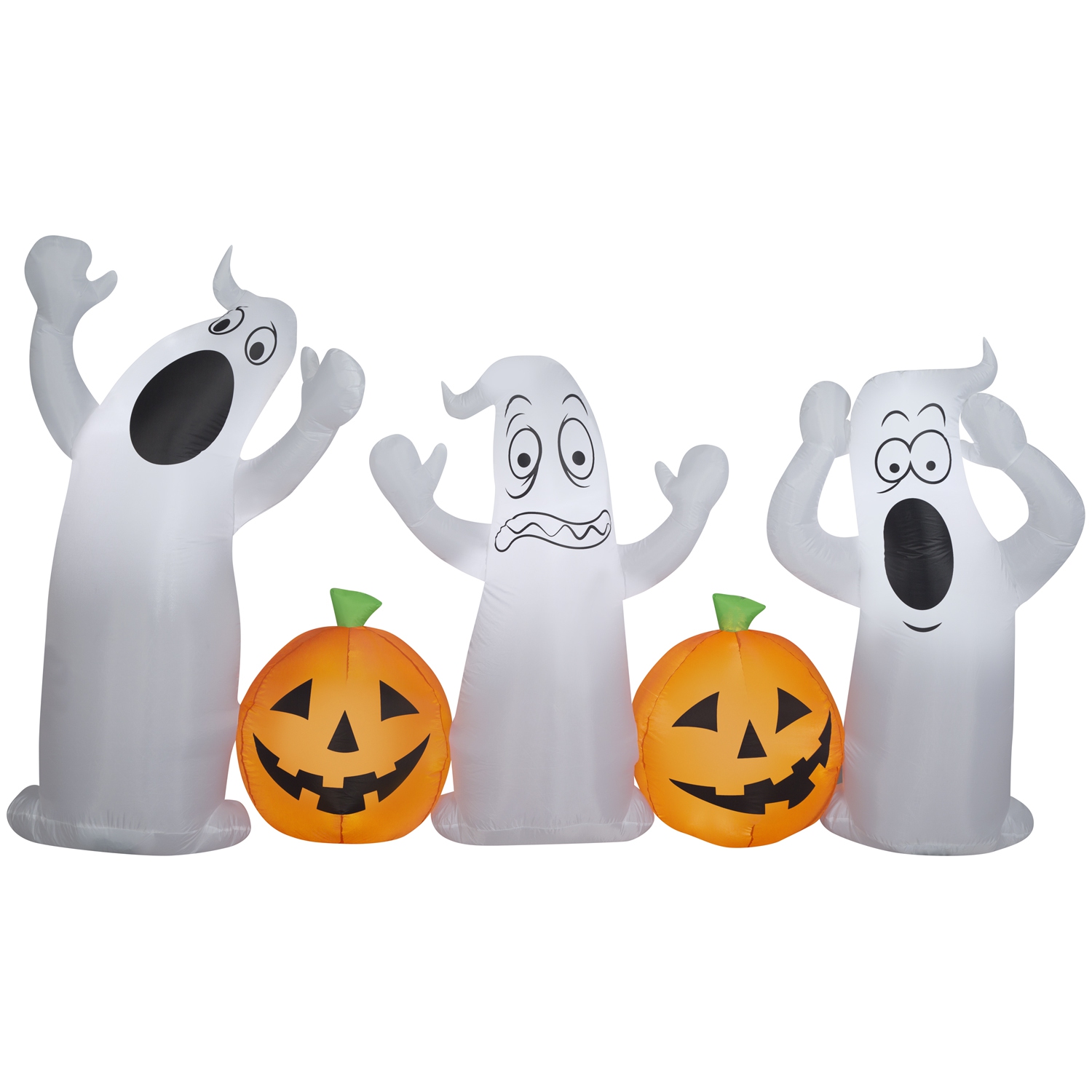 GEMMY INDUSTRIES Airblown® Inflatable Halloween-Pumpkin and Ghost Collection Scene 60" x 108"