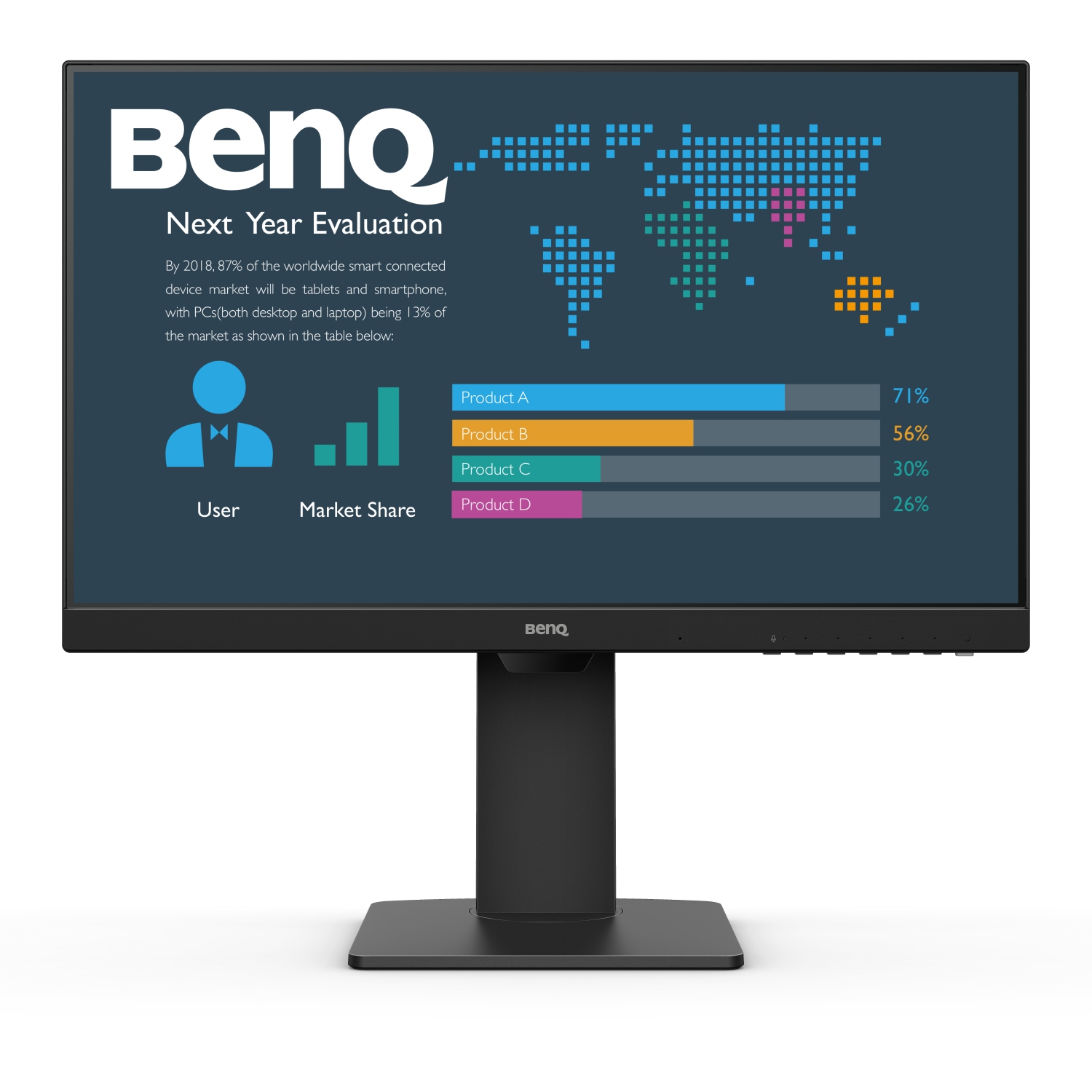 Moniteur USB-C 1080p 100HZ de 23,8 po de BenQ