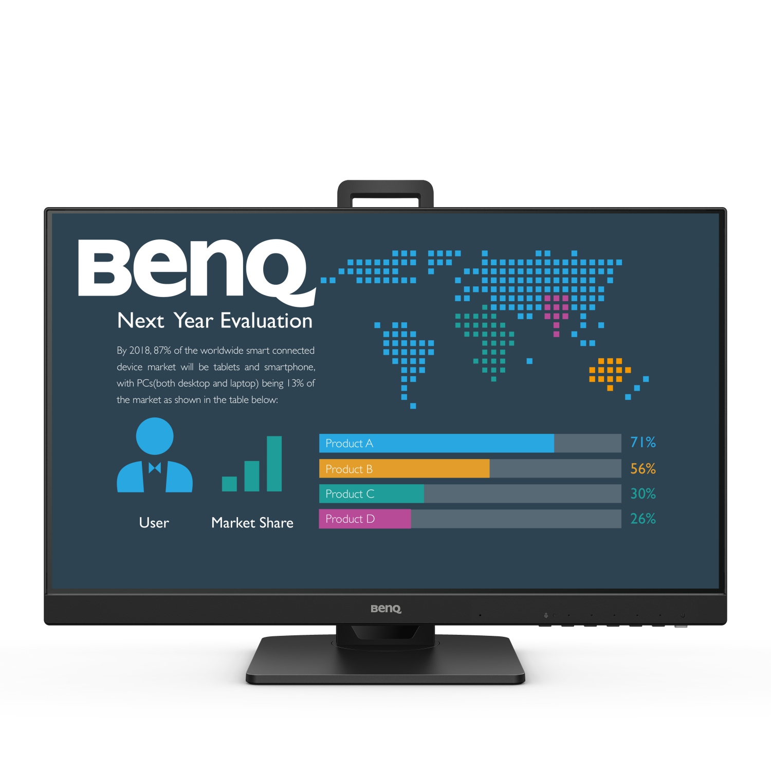Moniteur USB-C 1080p 100HZ de 23,8 po de BenQ