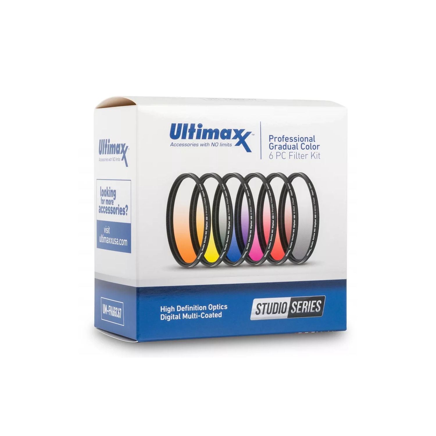 Ensemble de filtres couleur Professional graduel de 6 pièces 49&nbsp;mm avec étui-portefeuille protecteur