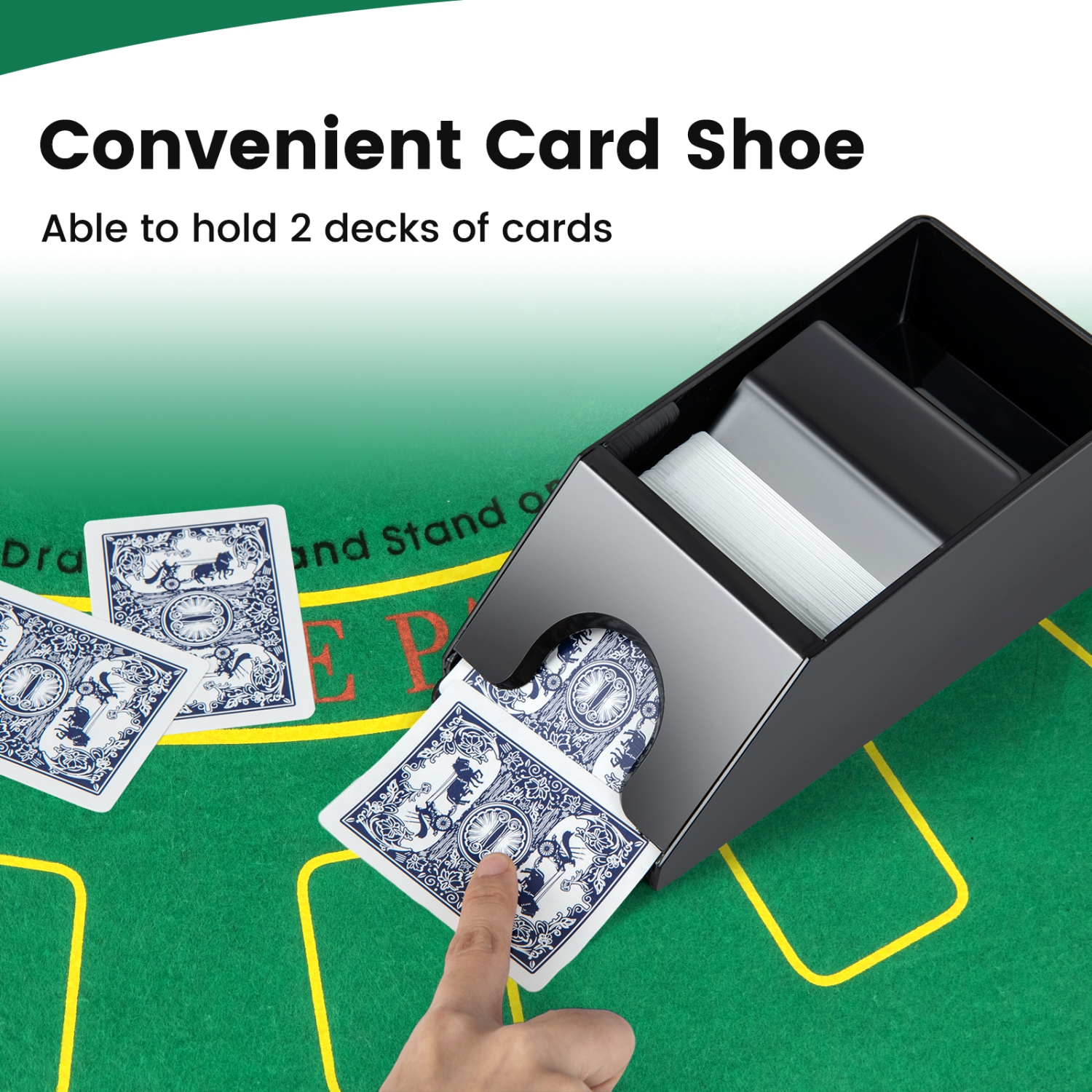 Costway 300 Pieces Casino Poker Chip Set 14 Gram Poker Chips with Automatic Card Shuffler