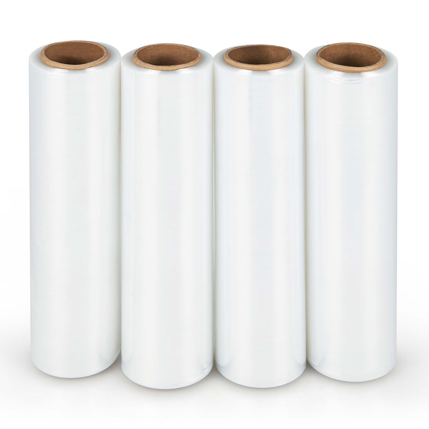 Costway 4 Rolls Stretch Film Heavy Duty Shrink Wrap 60 Gauge Clear Plastic Wrap Film