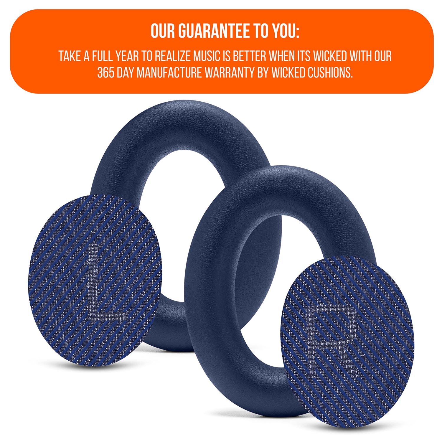 Extra Thick Replacement Ear Cushions for Bose QC45 Headphones | (Midnight Blue)