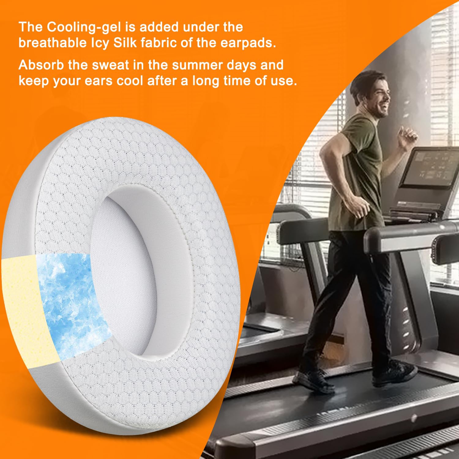Cooling Gel Replacement Ear Pads Cushions for Beats Studio 2 & Studio 3 Wired & Wireless Headphones, Earpads with High-Density Noise Isolation Foam -