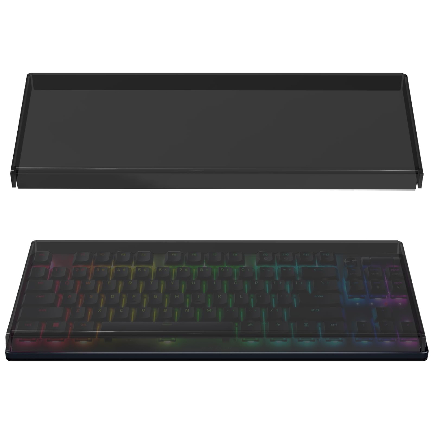 Tenkeyless TKL Keyboard Dust Cover, Acrylic Keypads Cover for 80% Compact 87 Key Computer Mechanical Gaming Wireless Keyboard, Compatible with Razer