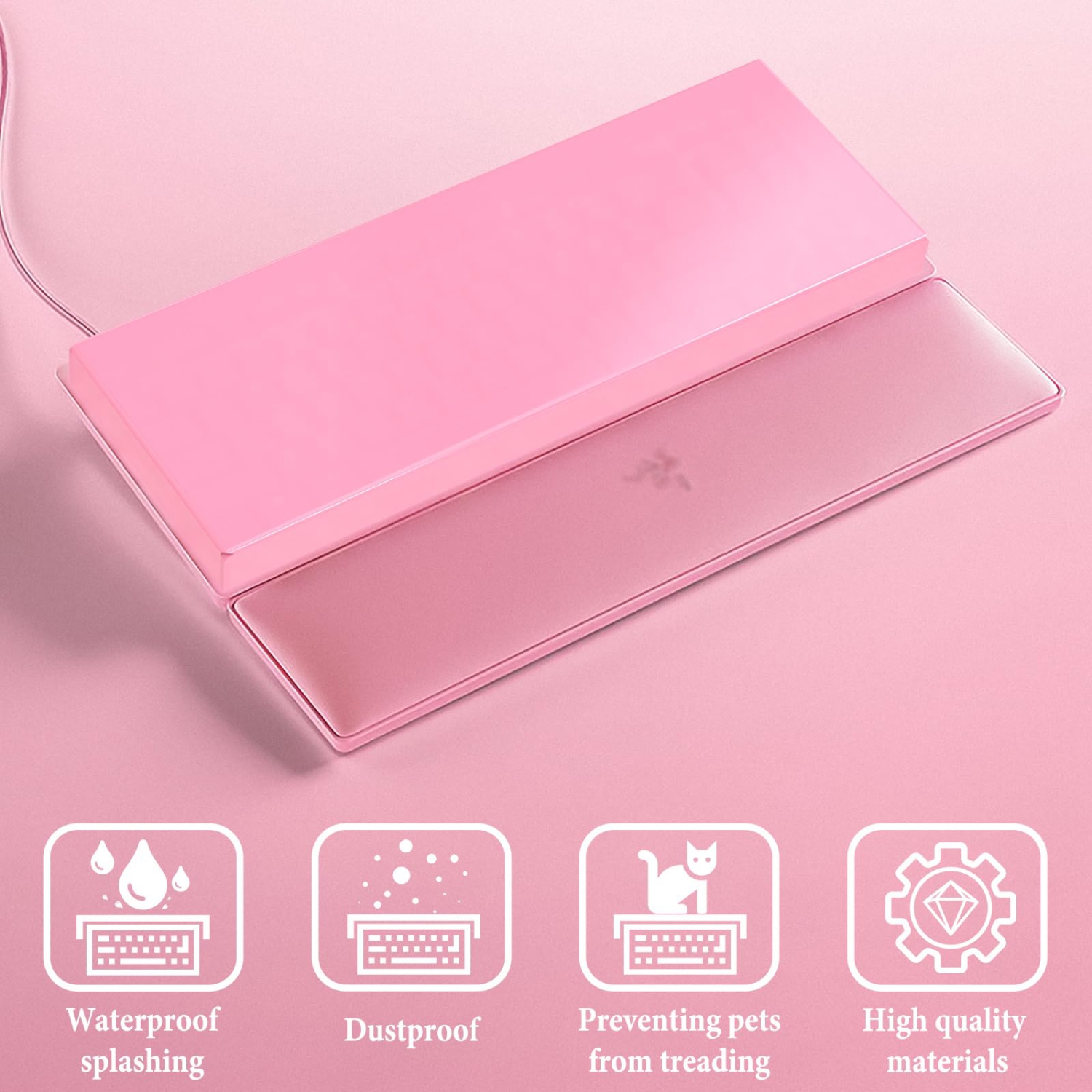 Tenkeyless TKL Keyboard Dust Cover, Acrylic Keypads Cover for 80%/87 Key Computer Mechanical Gaming Keyboard