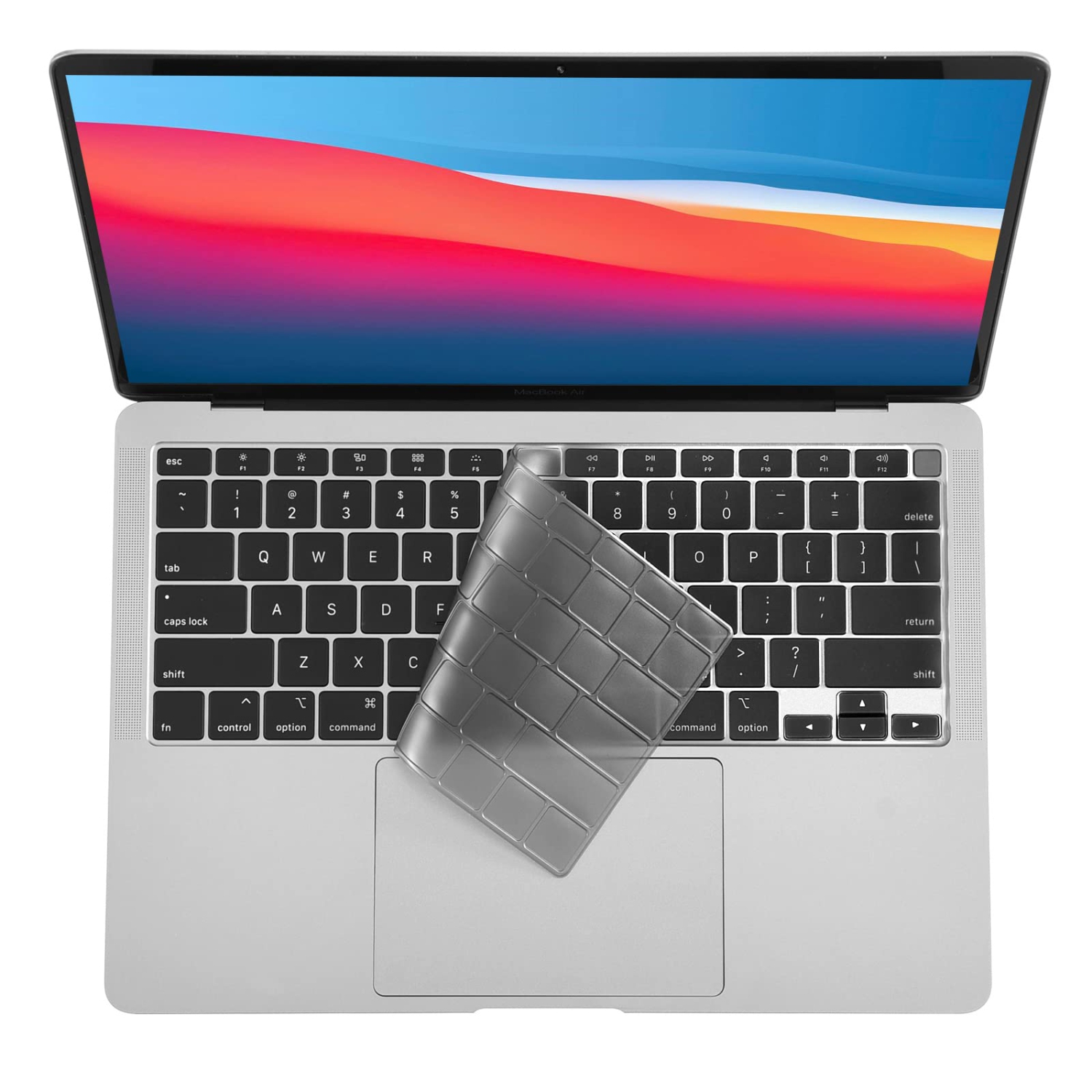 Couverture-clavier Premium Ultra Thin compatible pour MacBook Air 13&nbsp;po M1 A2337 A2179 2021 2020 avec écran Retina et Touch ID, disposition