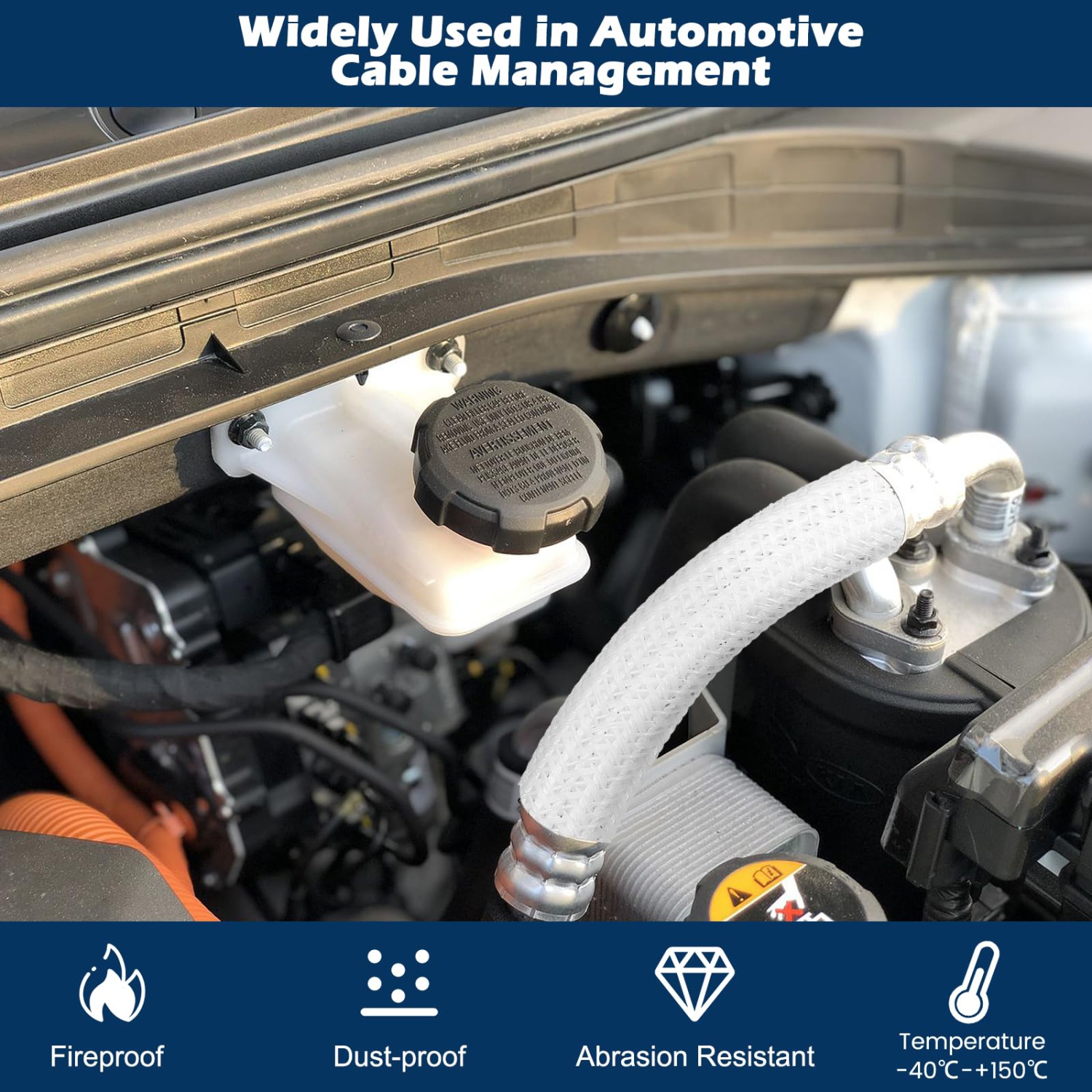 Cable Sleeve 10ft - 1/2'' Diameter Expandable, Cable Organizer for USB Cable Power Cord - Wire Protector Split Cable Wrap Cover, Cord Management for