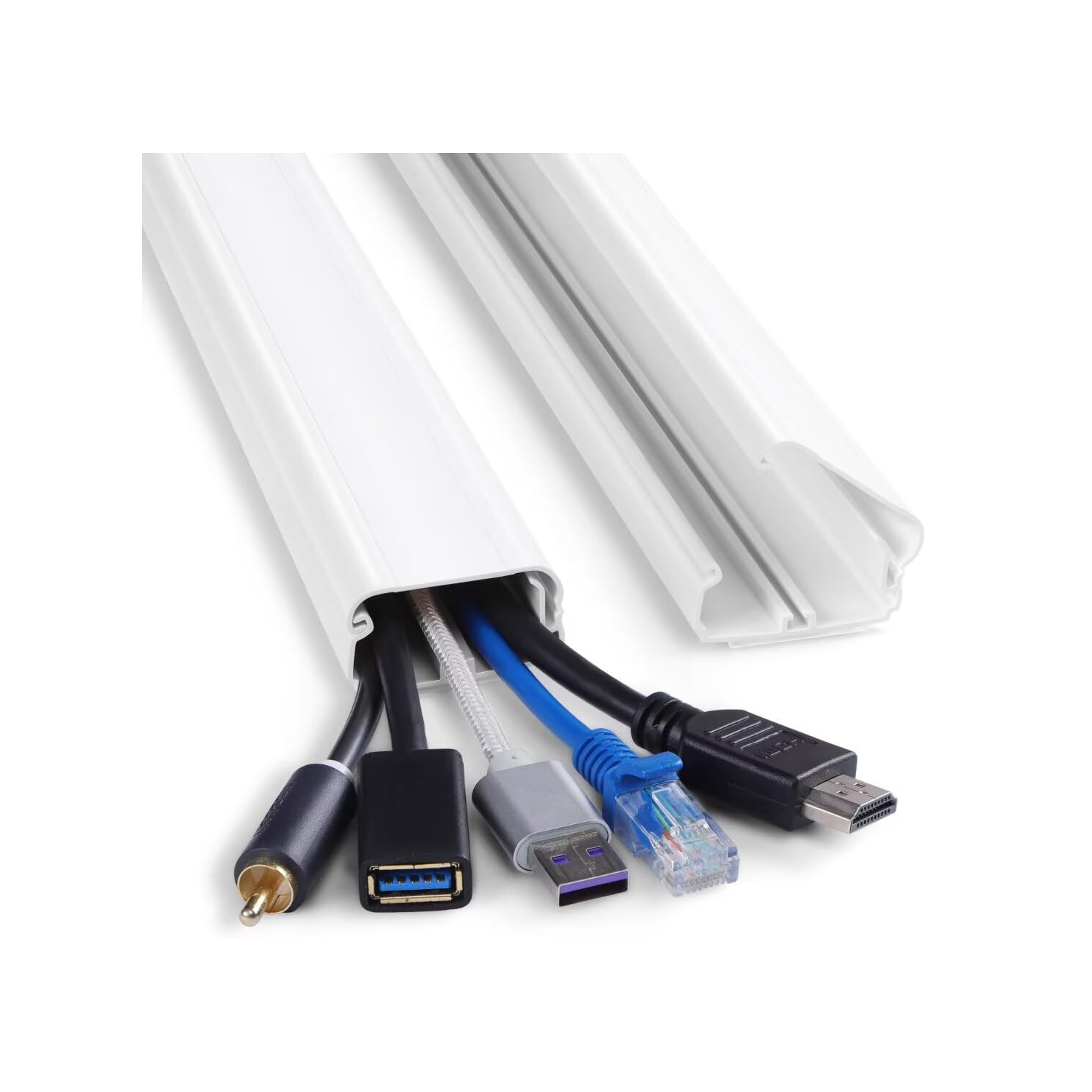 Cache-câble pour téléviseur mural, cache-cernes 31,5&nbsp;po, cache-câble pour téléviseur mural, cache-câble mural à peindre, trousse de chemin de