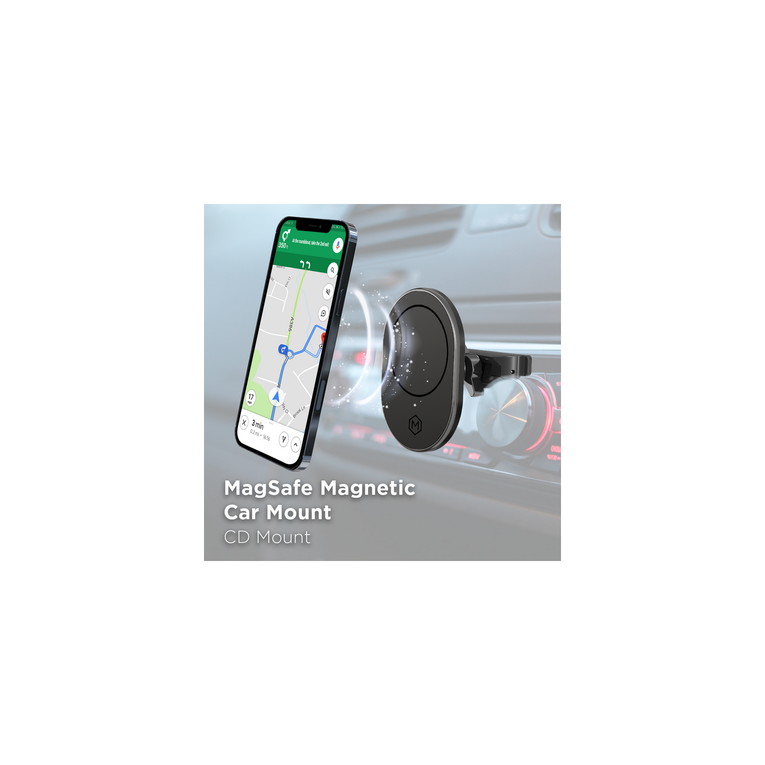 Support magnétique pour téléphone CD de voiture MagSafe