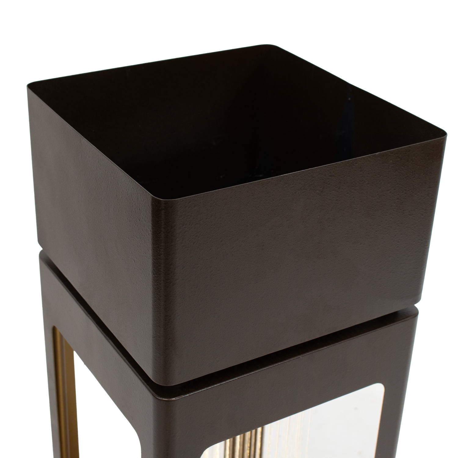 Sunnydaze Serene Showers Zinc Water Fountain with Planter and LEDs - 36"