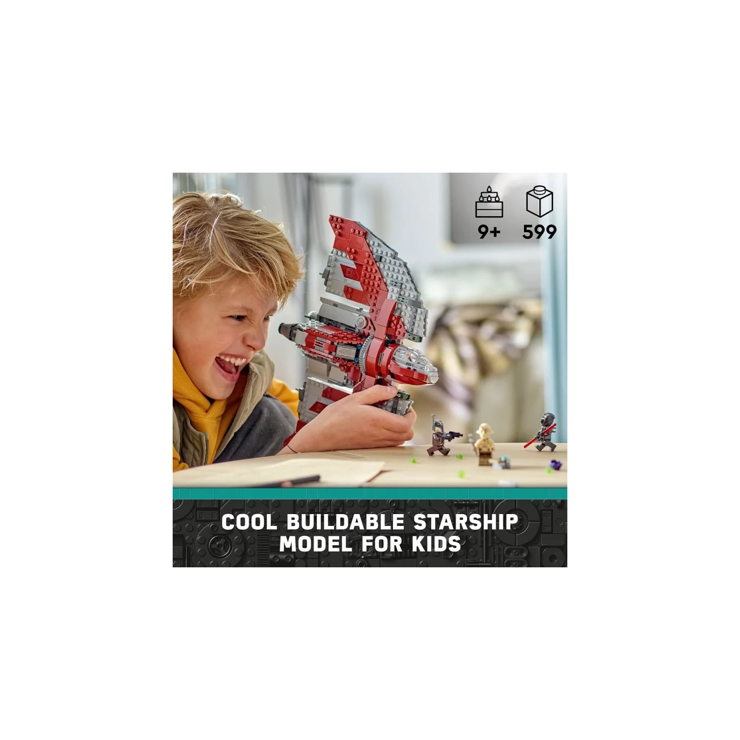 LEGO Star Wars Ahsoka Tano’s T-6 Jedi Shuttle 75362: Ahsoka TV Series Inspired Playset with Buildable Starship and 4 Figures