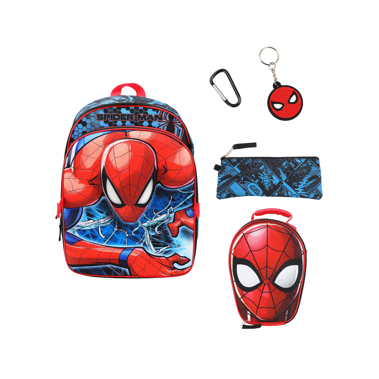 Ensemble 5 pièces avec sac à dos et sac-repas à motif bande dessinée pour enfants Spider-Man de Marvel 16
