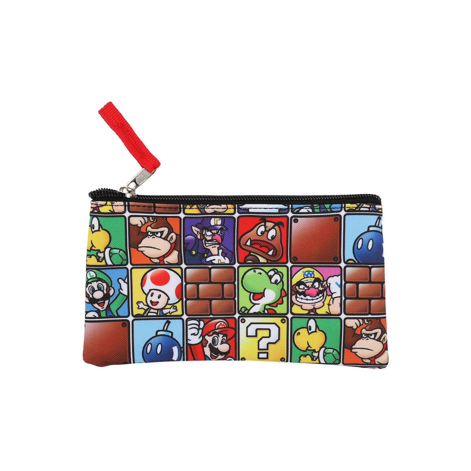 Super Mario Bros. Character Tile Kids 14" Backpack and Lunch Bag 4 Piece Set