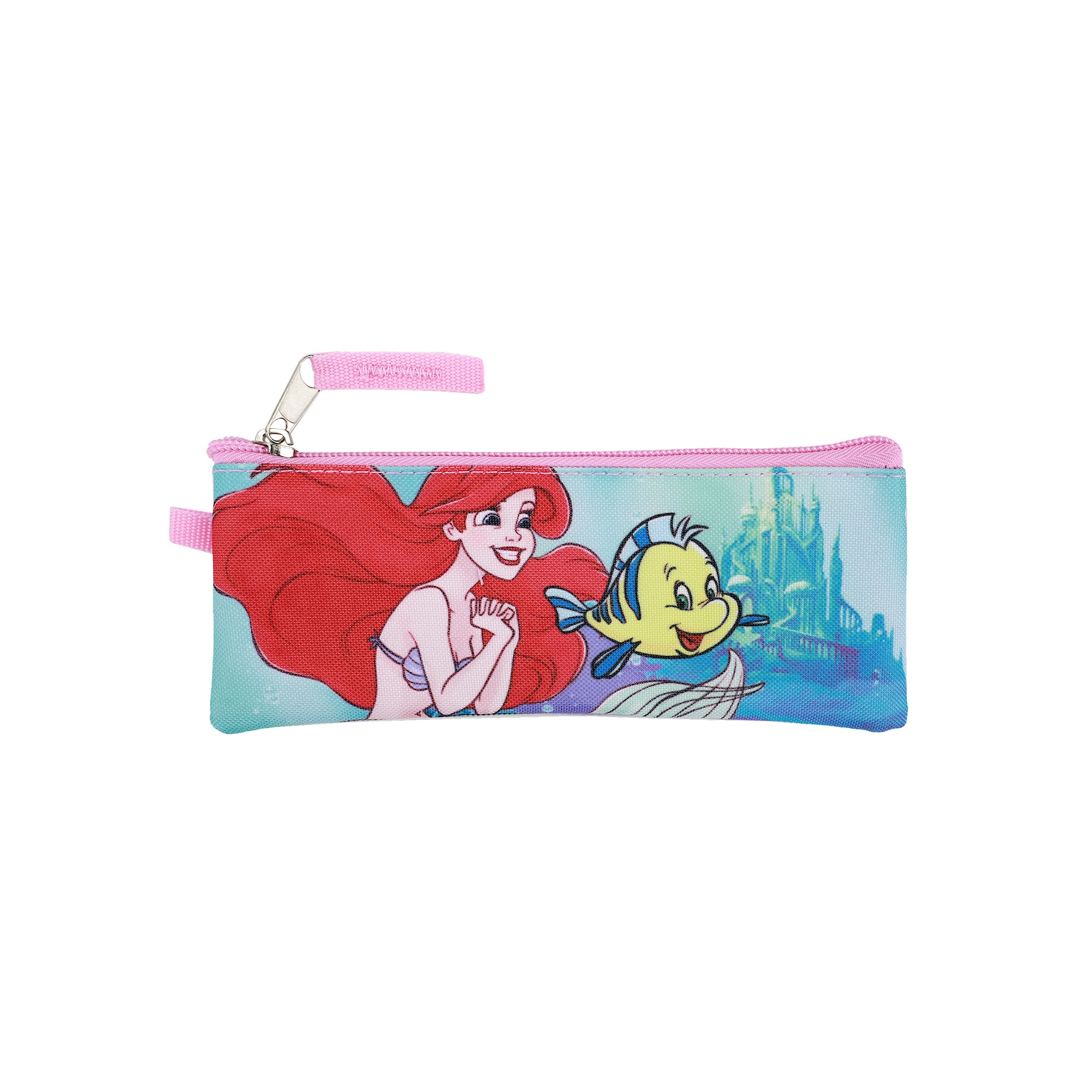 Disney Princess Little Mermaid Ariel and Flounder Kids 14" Backpack and Lunch Bag 5 Piece Set