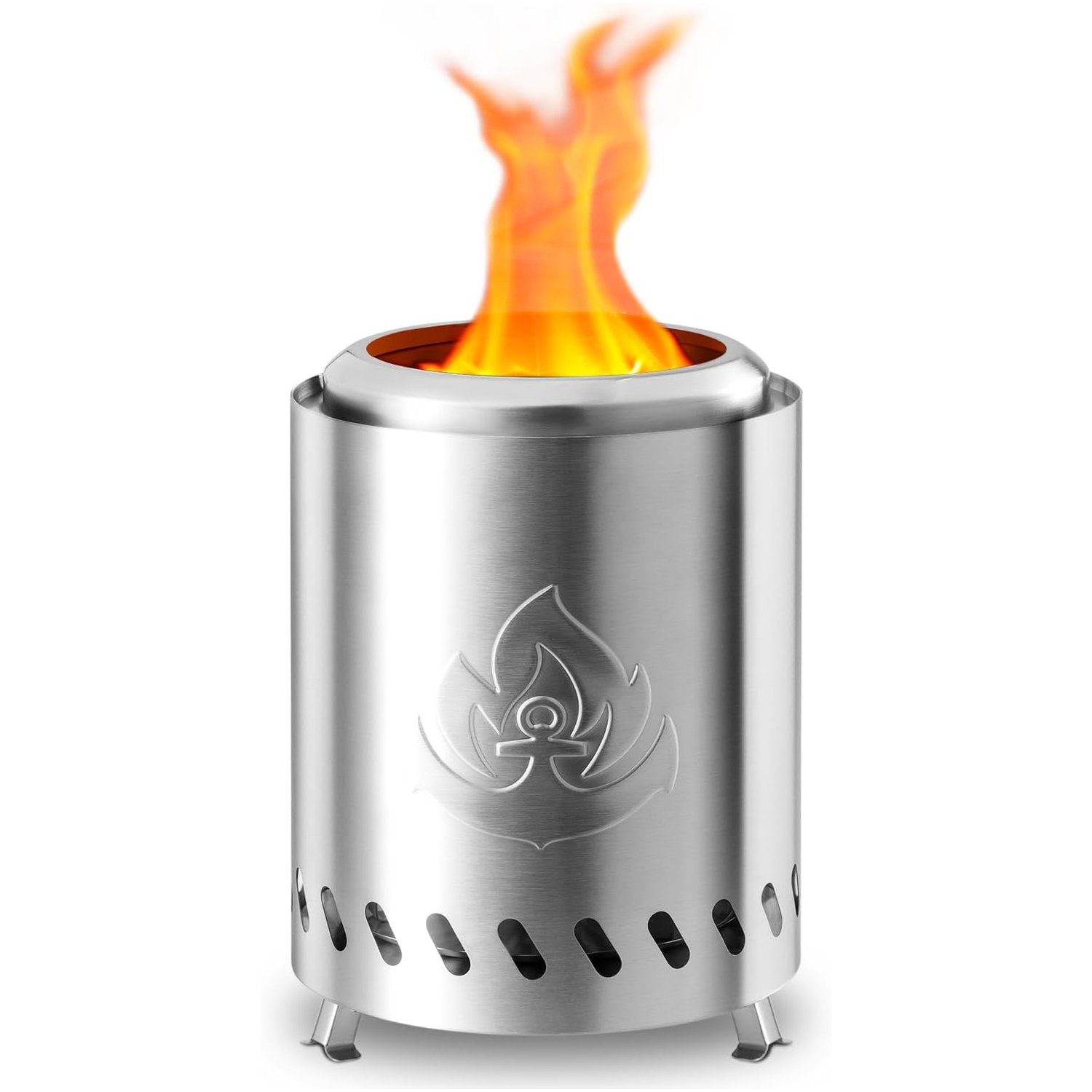 Mini Brasero Portatif, Rechaud À Bois En Acier Inoxydable, Avec Barbecue, Petit Poele Extérieur