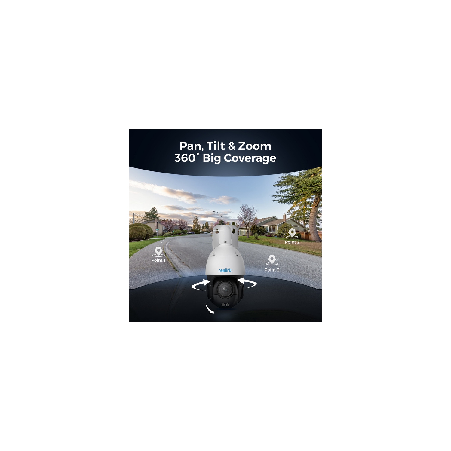 Reolink 4K PTZ PoE Security Camera with 16X Optical Zoom, 360° Auto Tracking, RLC-823S2