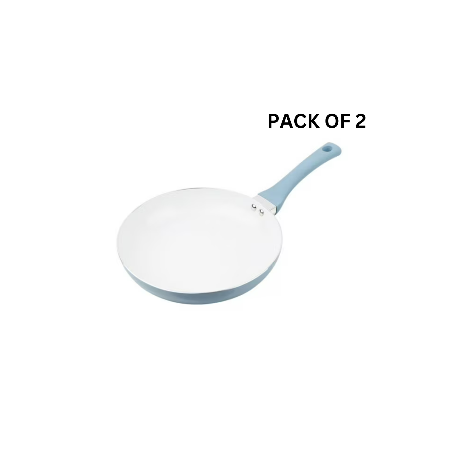Mehiaz Non-Stick Ceramic-Coated Aluminum 12in Frying Pan, MS CER 12IN FRYPAN BLUE Pack of 2
