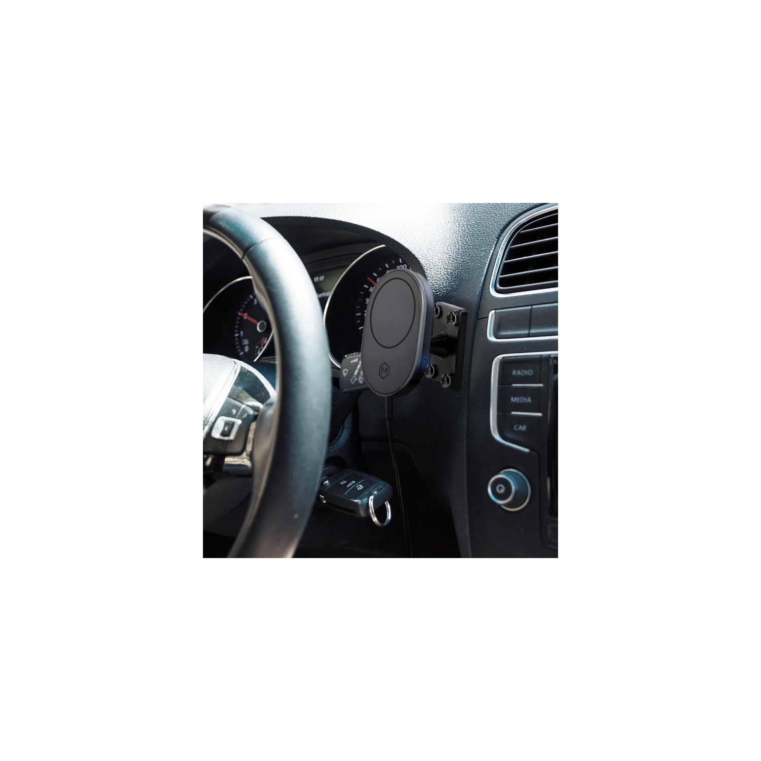 Support de chargeur sans fil pour l'auto MagSafe avec plaque de fixation pour base de perceuse