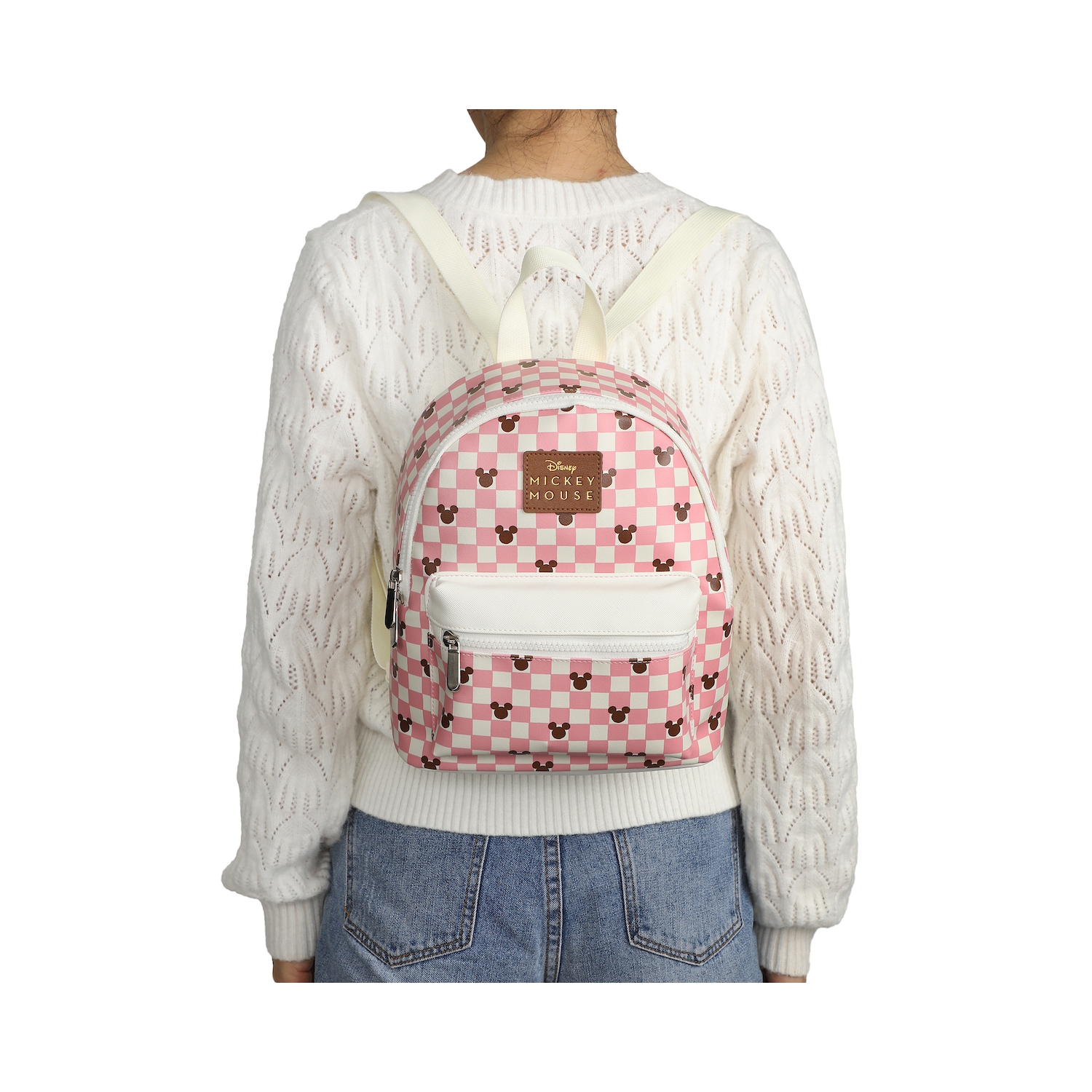 Mickey Mouse Checkered Pattern Mini 11" Backpack