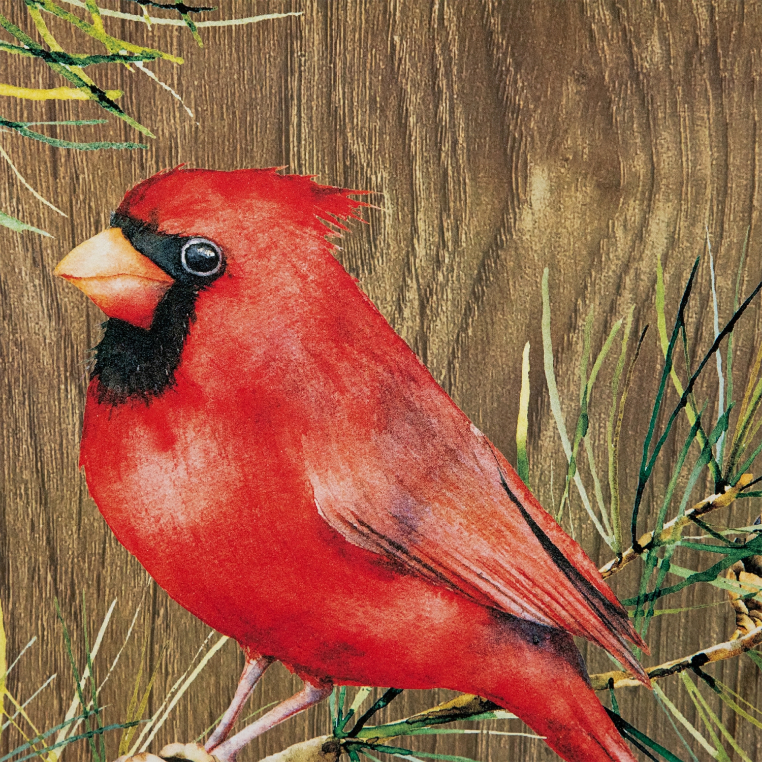 Cardinal Merry Christmas Wooden Porch Sign - 38"