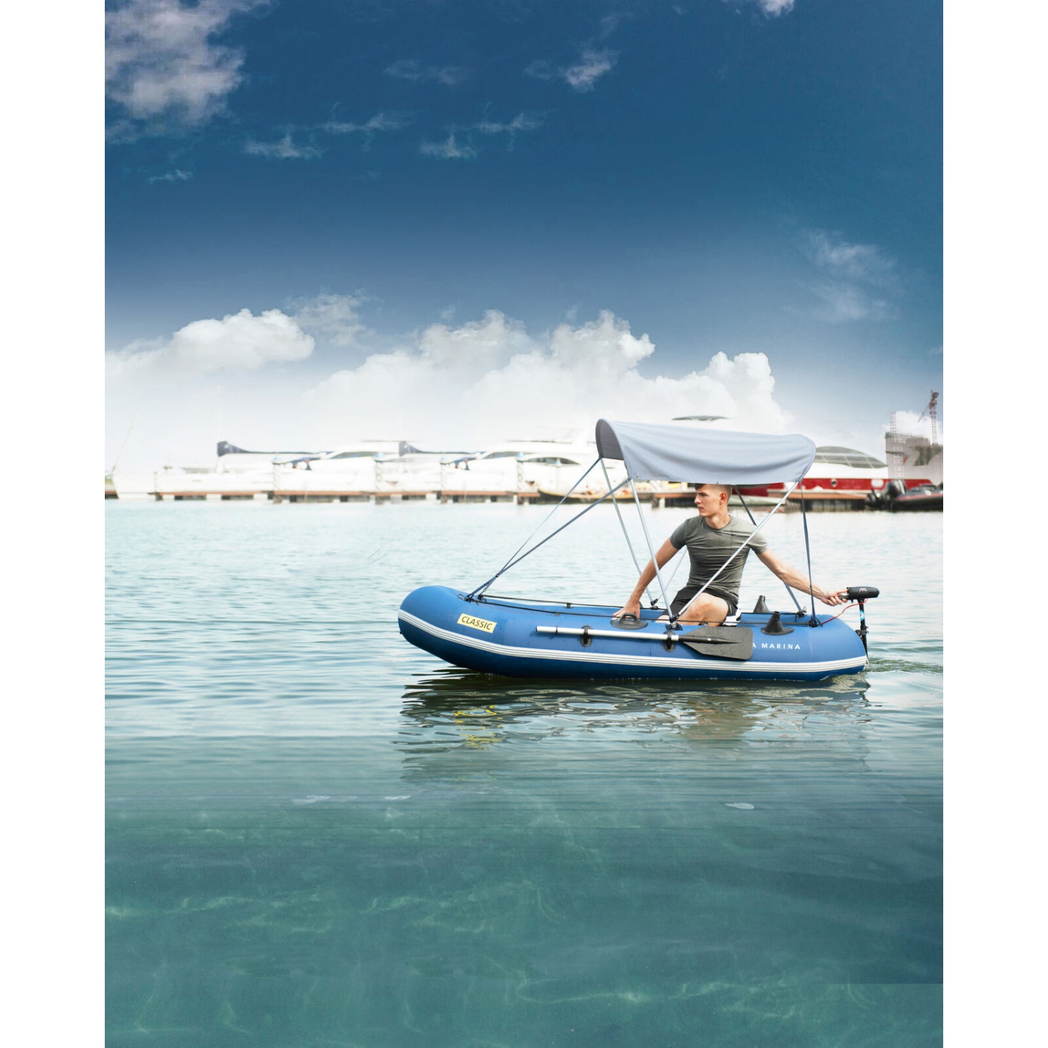 Aqua Marina - bateau de pêche classique avancé avec support de moteur