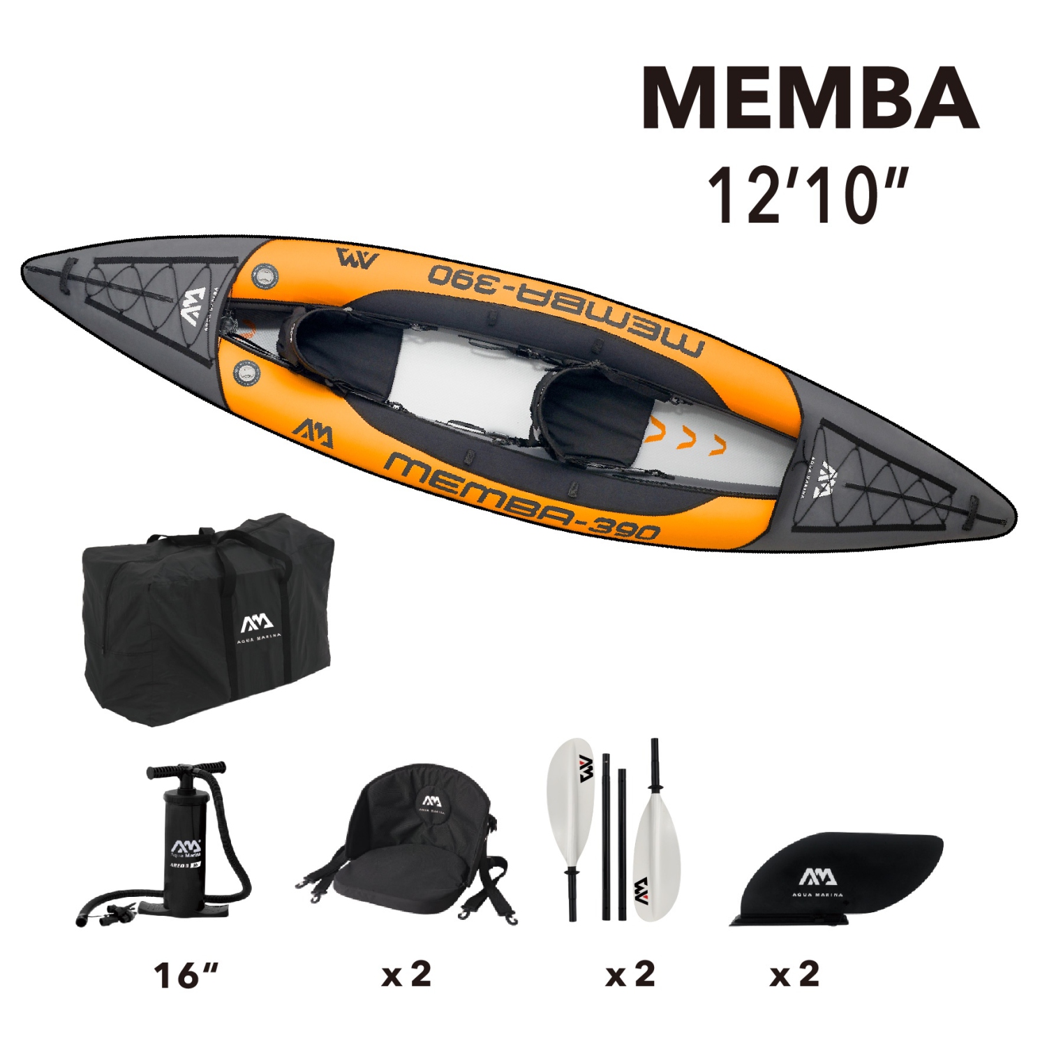Aqua Marina - MEMBA 390 professionnel 2&nbsp;personnes kayak