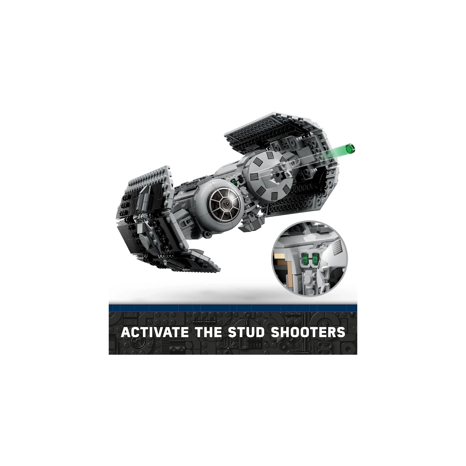 LEGO Star Wars TIE Bomber Model Building Kit, Star Wars Toy Starfighter with Gonk Droid Figure, Darth Vader Minifigure and Lightsaber, Collectible