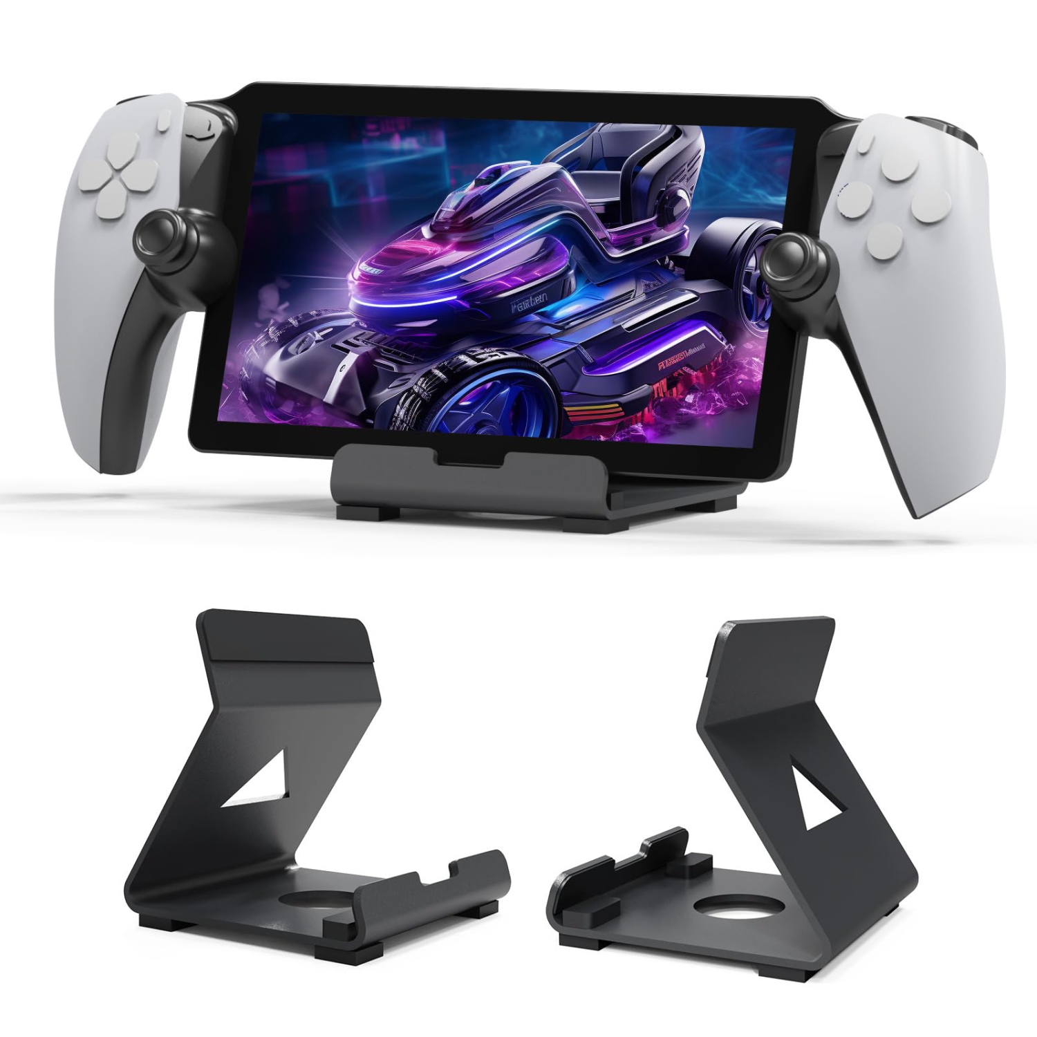 Desktop Stand Compatible PlayStation Portal/ROG Ally/Steam Deck/Switch/Legion Go,Aluminum Phone Stand for Gaming Accessories,Portable Holder Stand