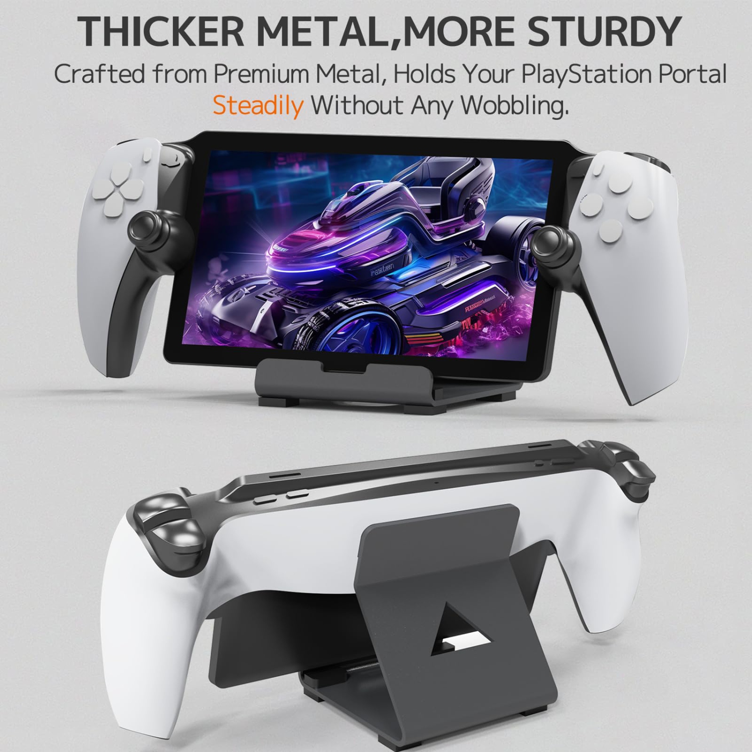 Desktop Stand Compatible PlayStation Portal/ROG Ally/Steam Deck/Switch/Legion Go,Aluminum Phone Stand for Gaming Accessories,Portable Holder Stand