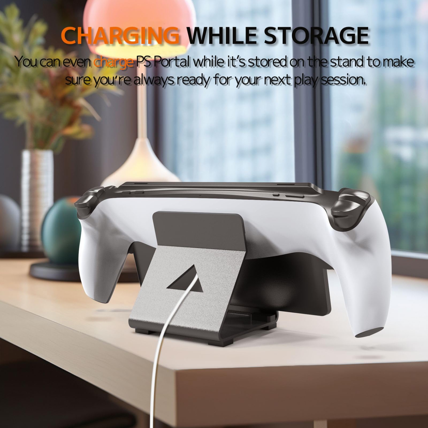 Desktop Stand Compatible PlayStation Portal/ROG Ally/Steam Deck/Switch/Legion Go,Aluminum Phone Stand for Gaming Accessories,Portable Holder Stand