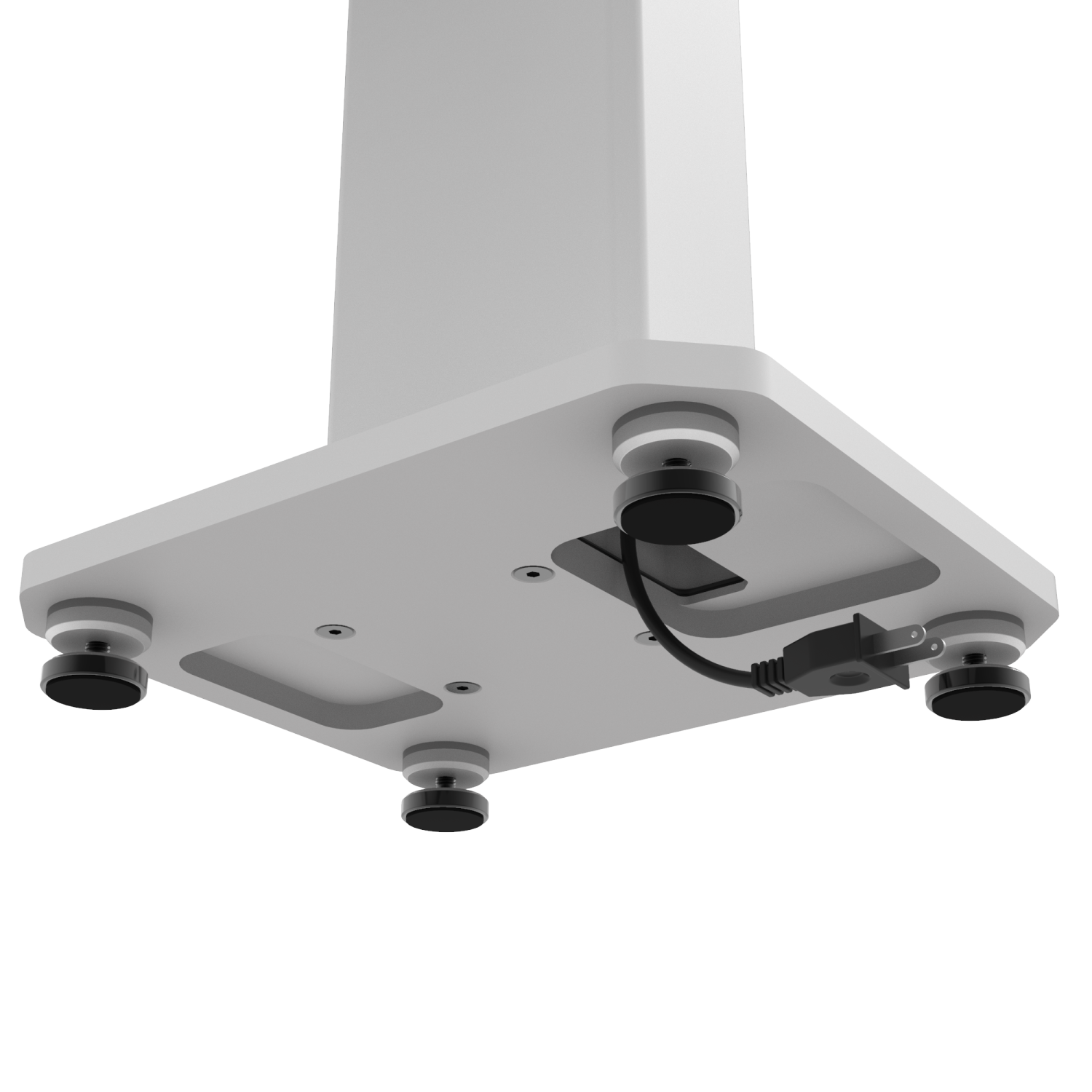 Kanto – supports de haut-parleurs remplissables de SX30 30 po avec pieds d’isolation et canal remplissable, blanc, paire