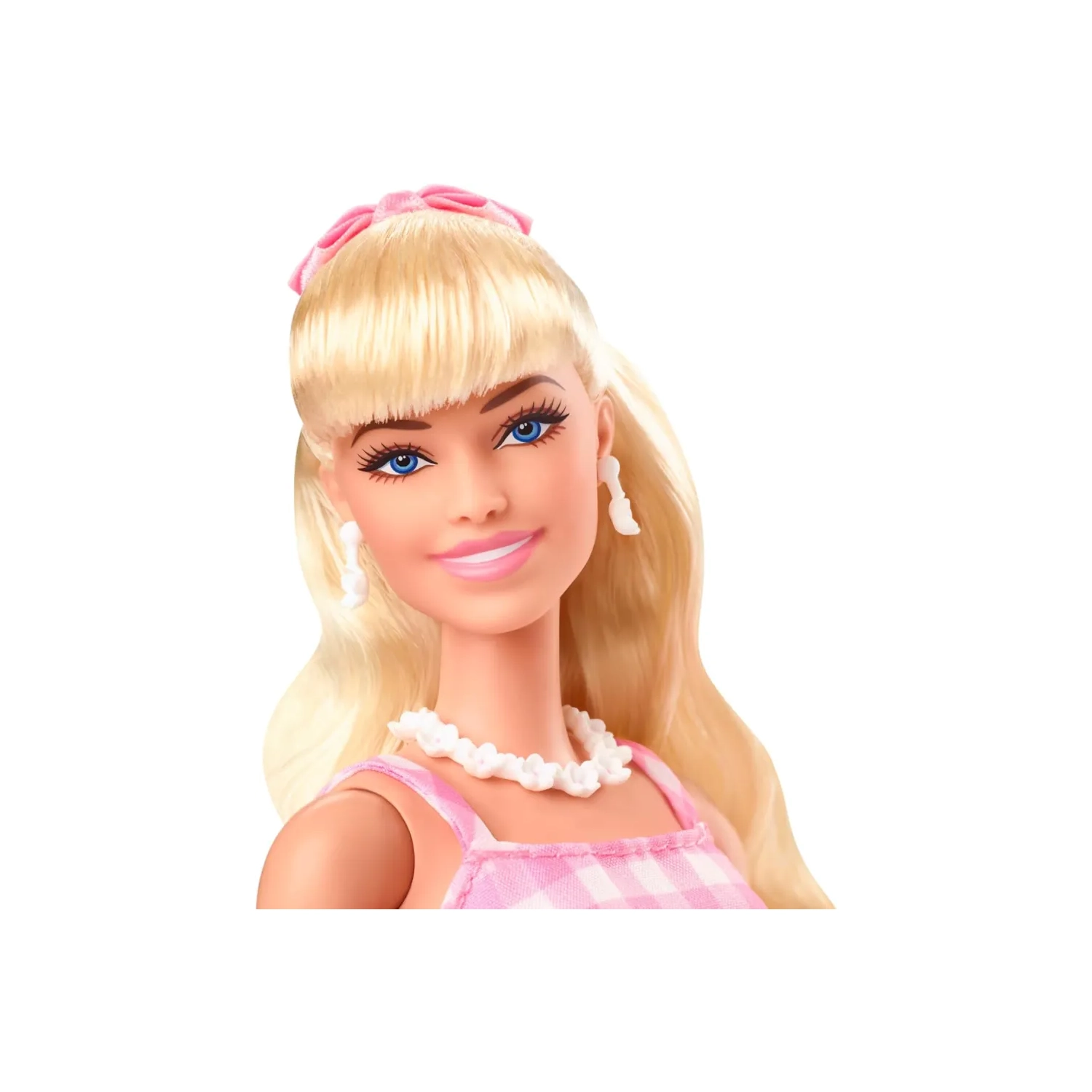 Barbie The Movie Doll, Margot Robbie as Barbie, Collectible Doll in Pink Gingham Dress with Daisy Chain Necklace
