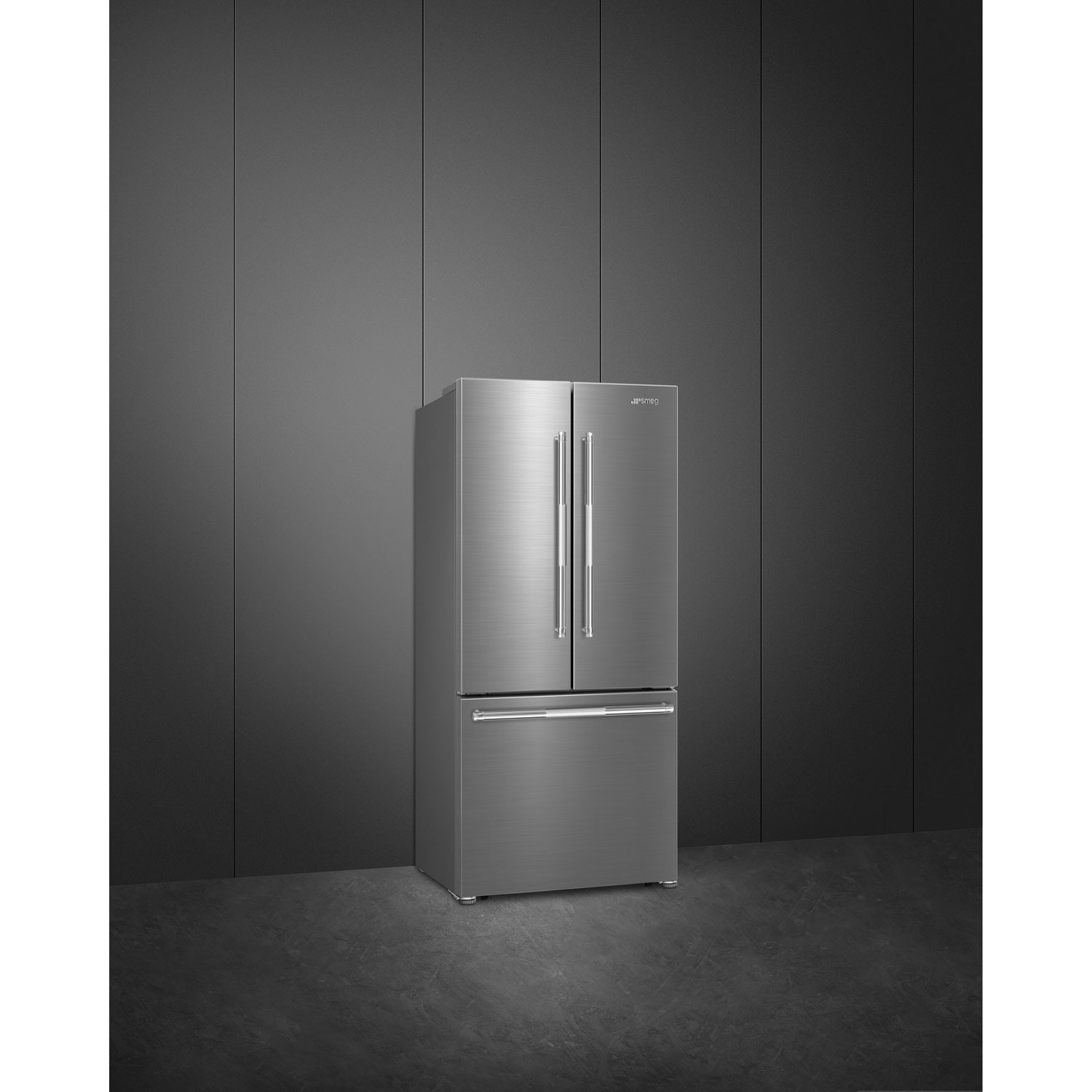Smeg 30" 16.1 Cu. Ft. French Door Refrigerator with Ice Maker - Stainless Steel